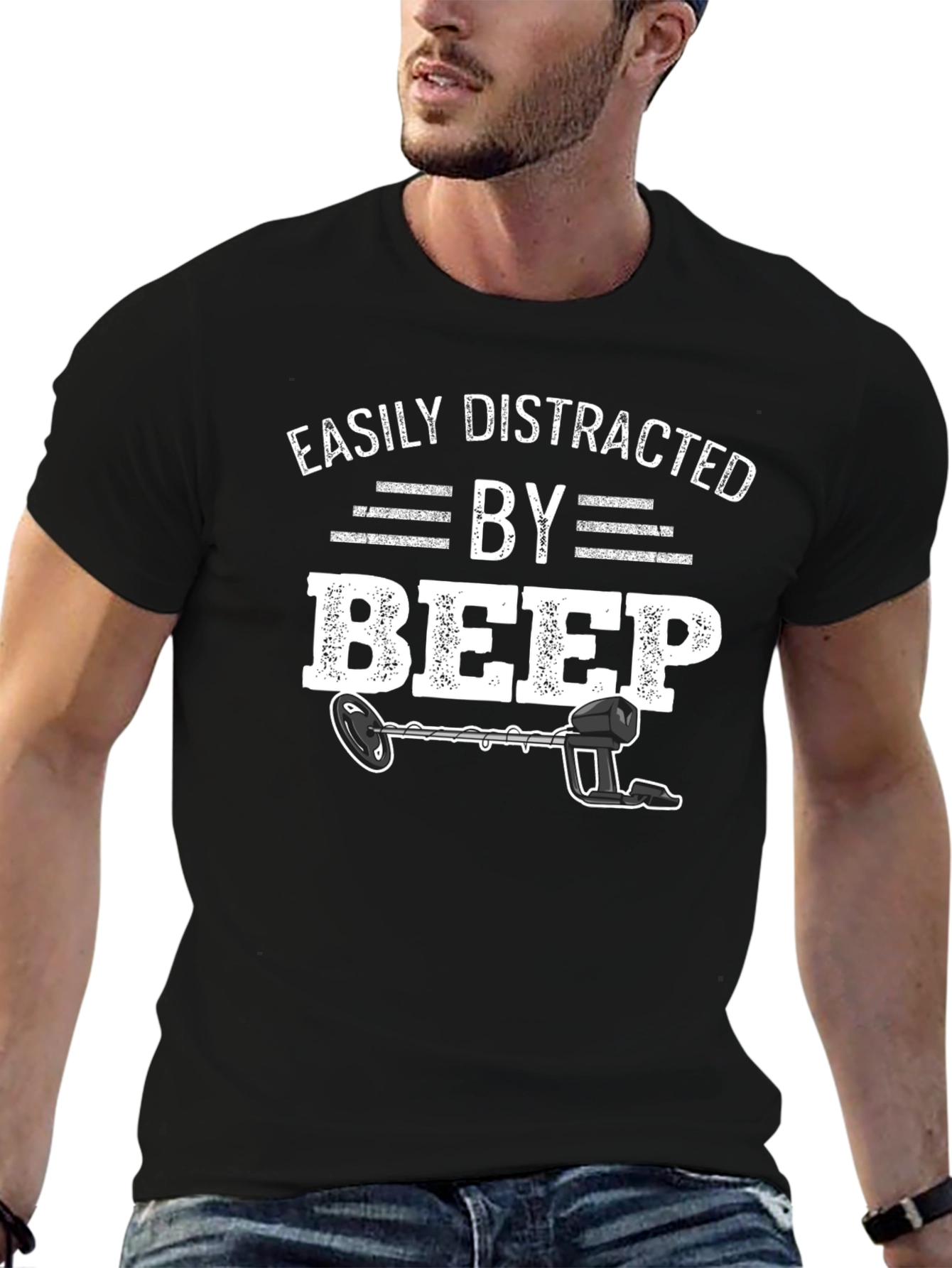 Easily Distracted By Beep Metal Detector T-Shirt