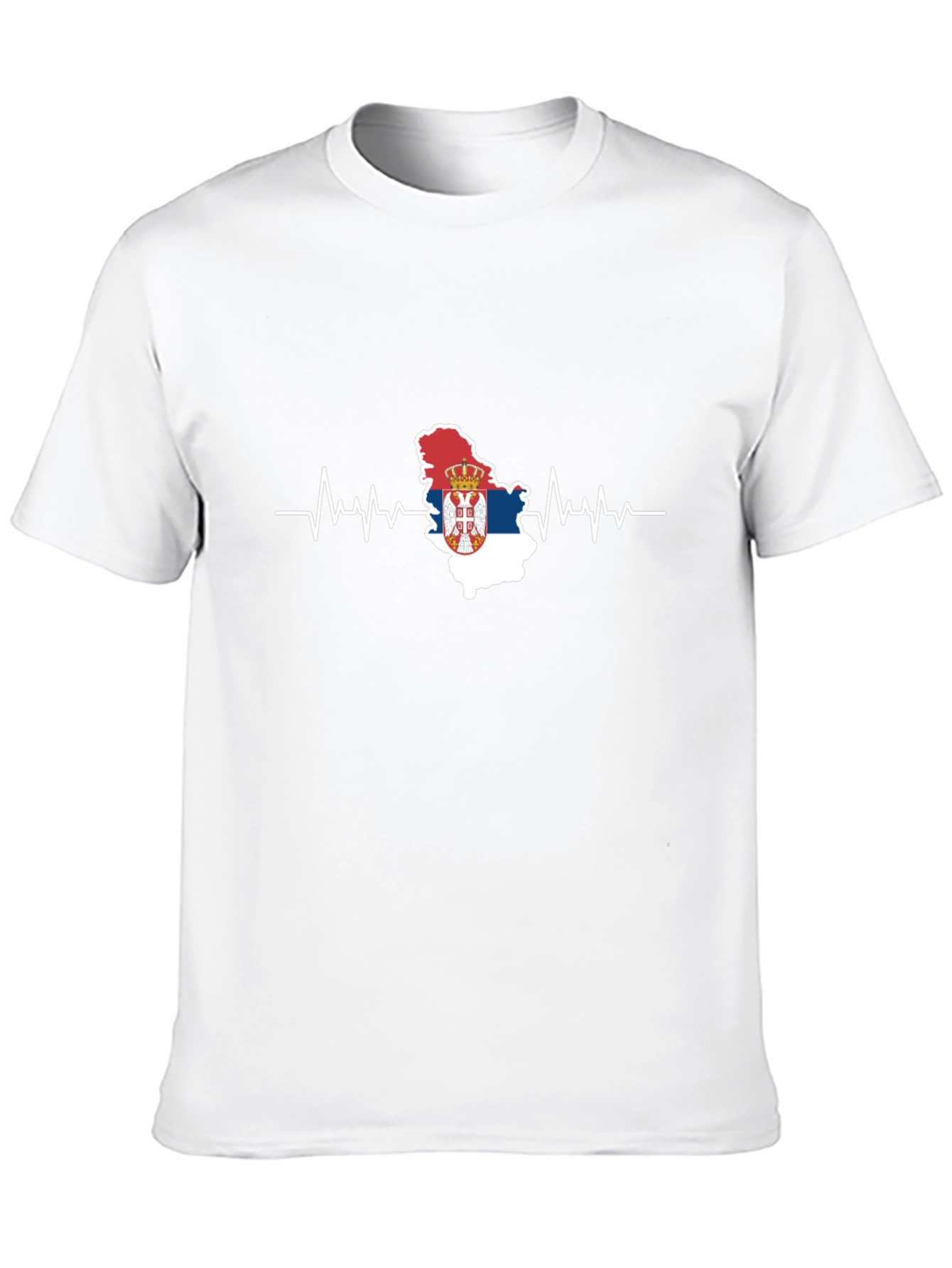 Serbia Flag Heartbeat T-Shirt