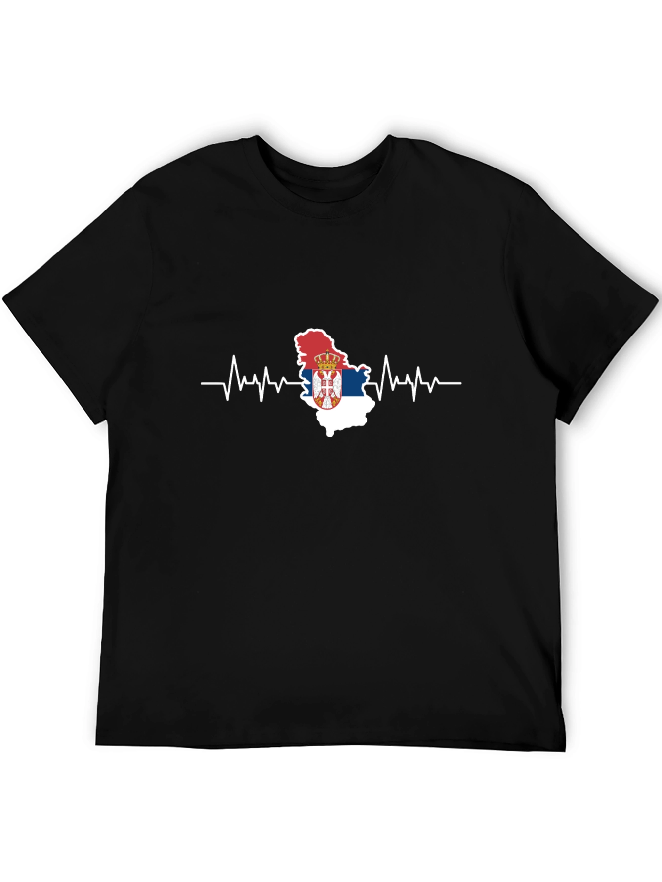Serbia Flag Heartbeat T-Shirt