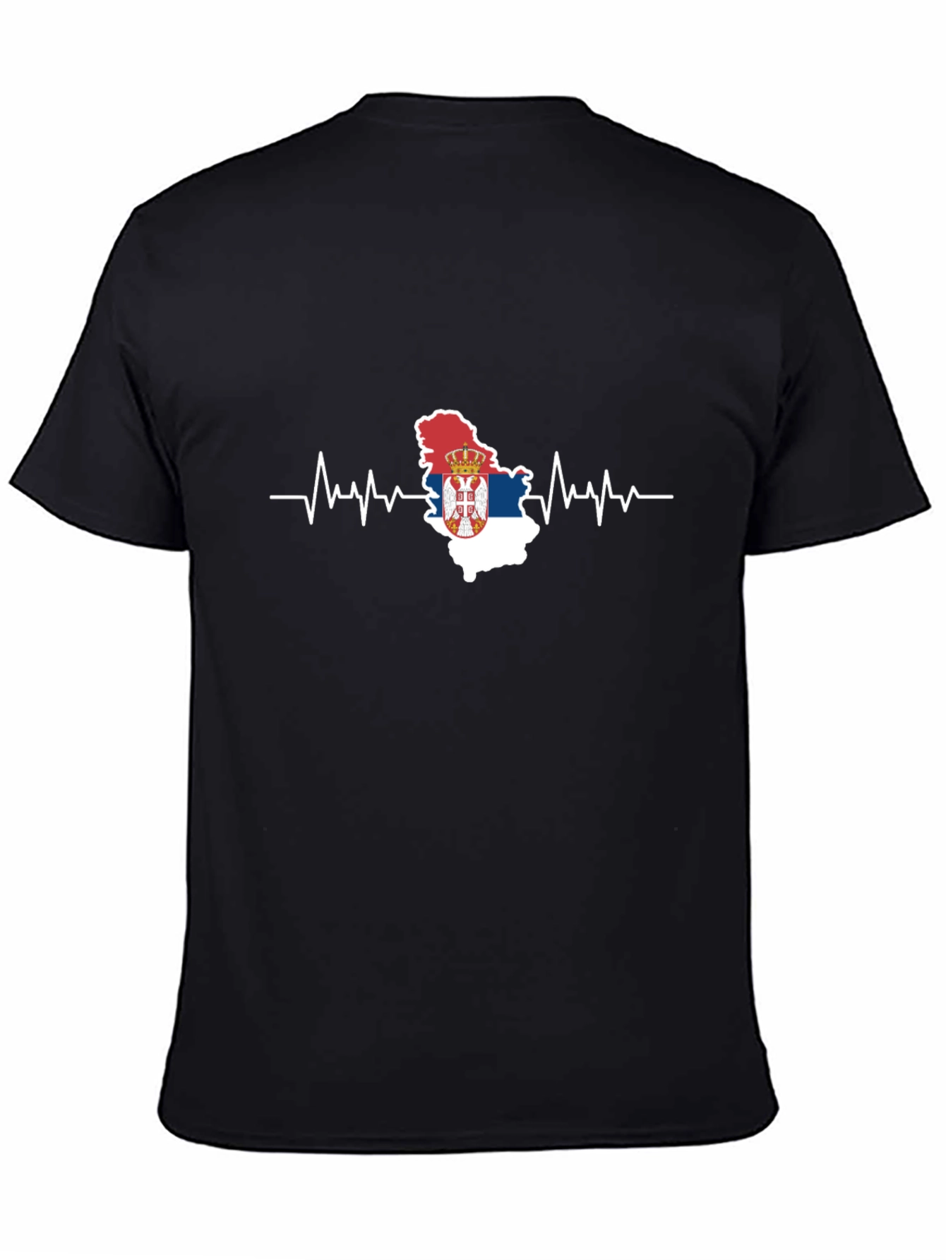 Serbia Flag Heartbeat T-Shirt