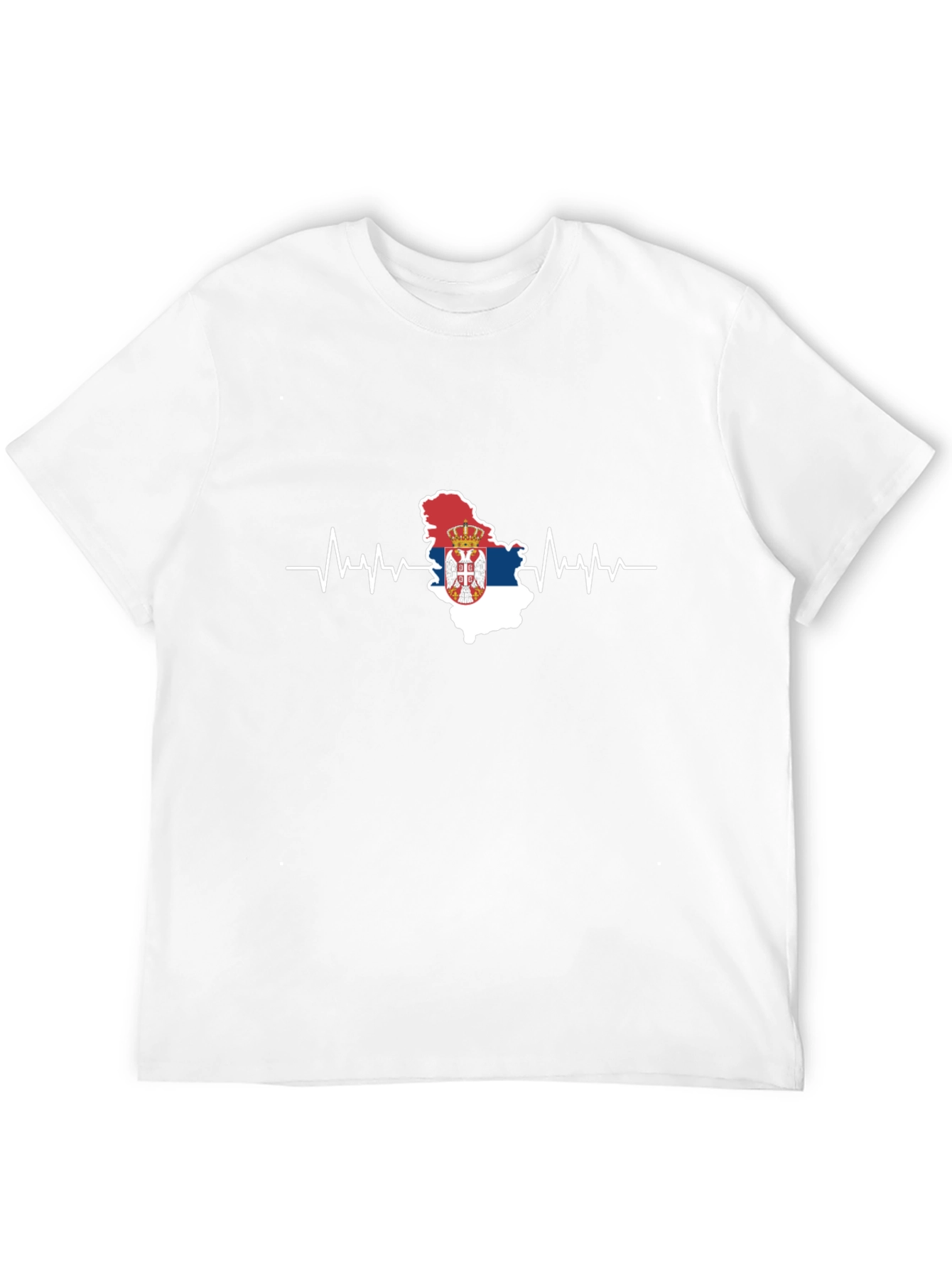 Serbia Flag Heartbeat T-Shirt