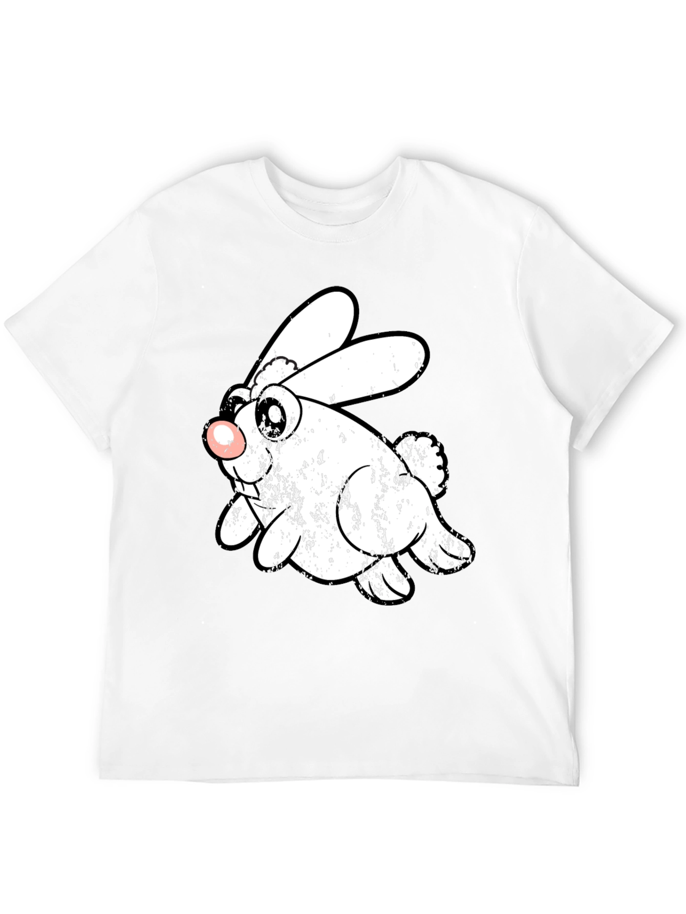Funny Bunny Graphic Black T-Shirt