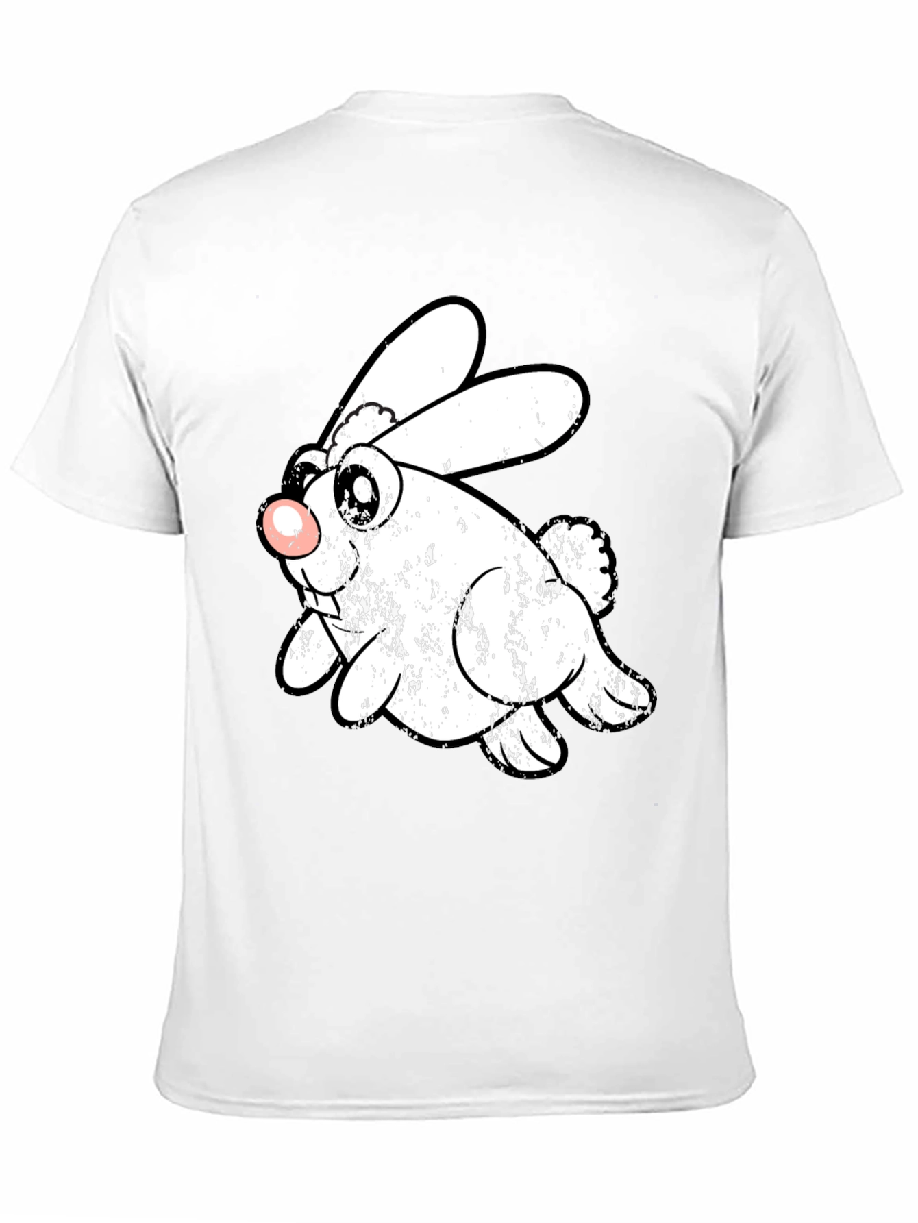 Funny Bunny Graphic Black T-Shirt