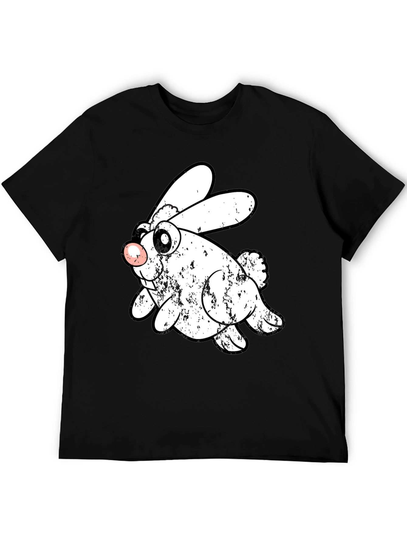 Funny Bunny Graphic Black T-Shirt