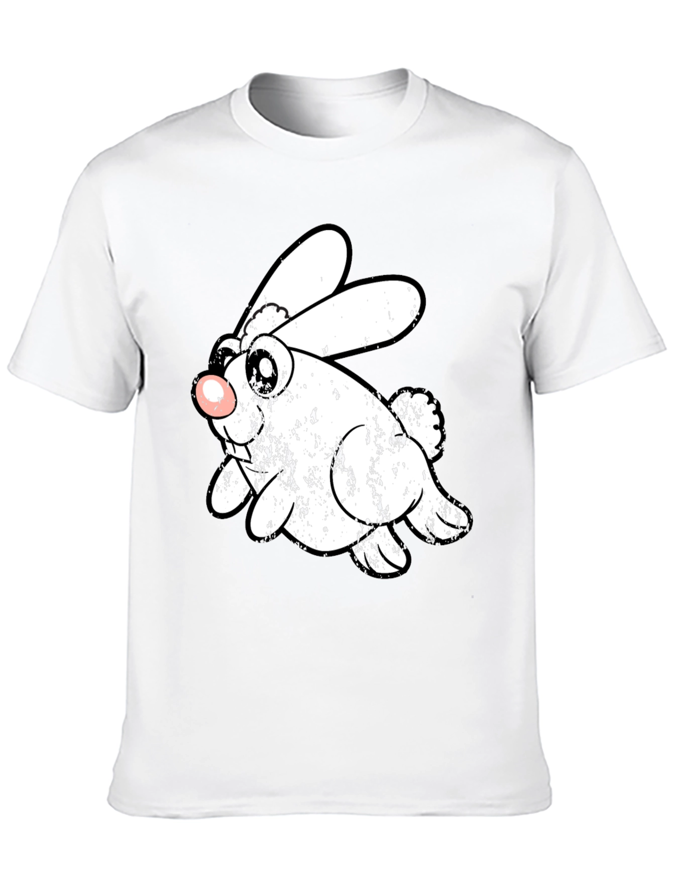Funny Bunny Graphic Black T-Shirt