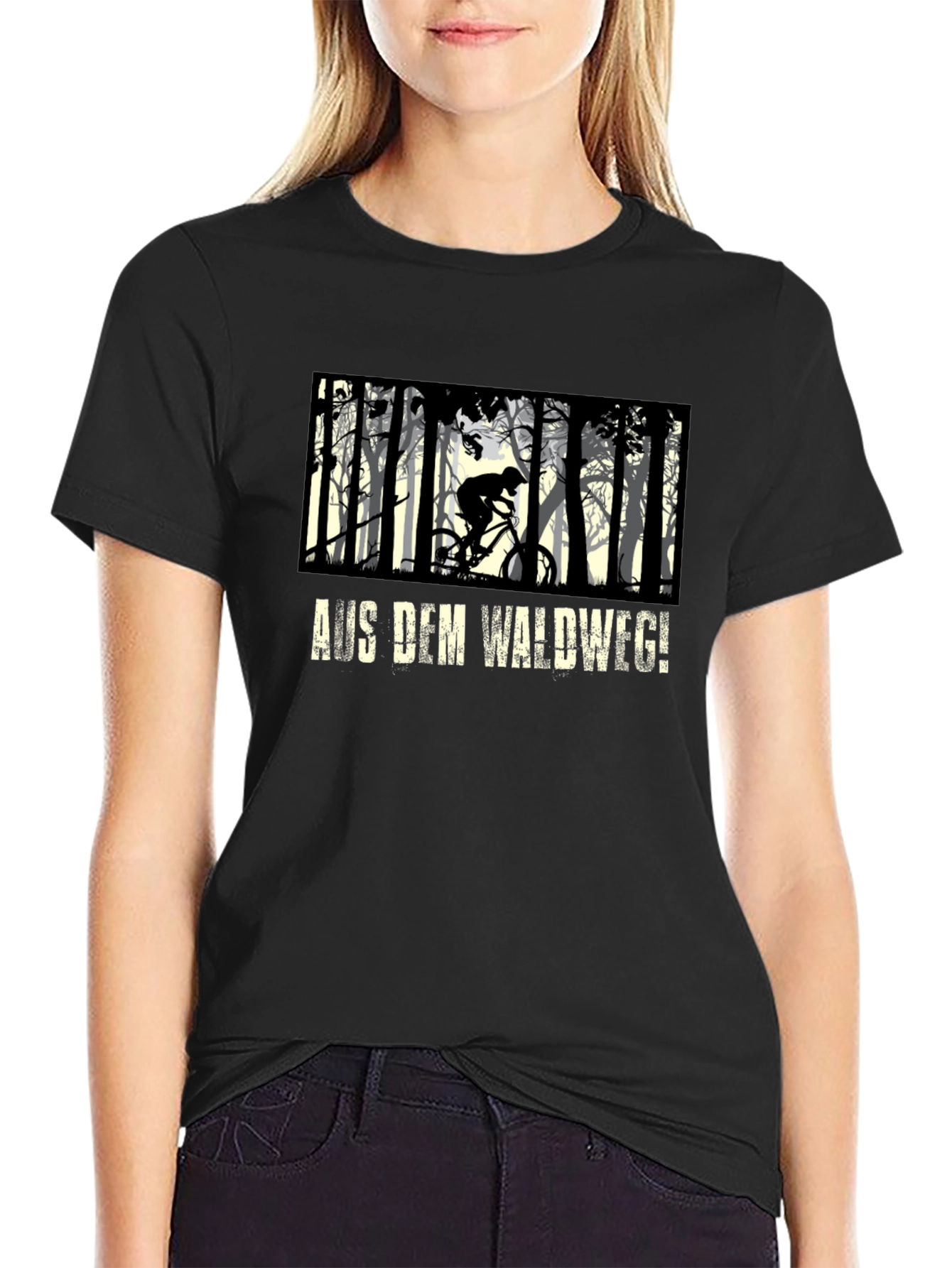 Mountain Biker Forest Graphic Tee