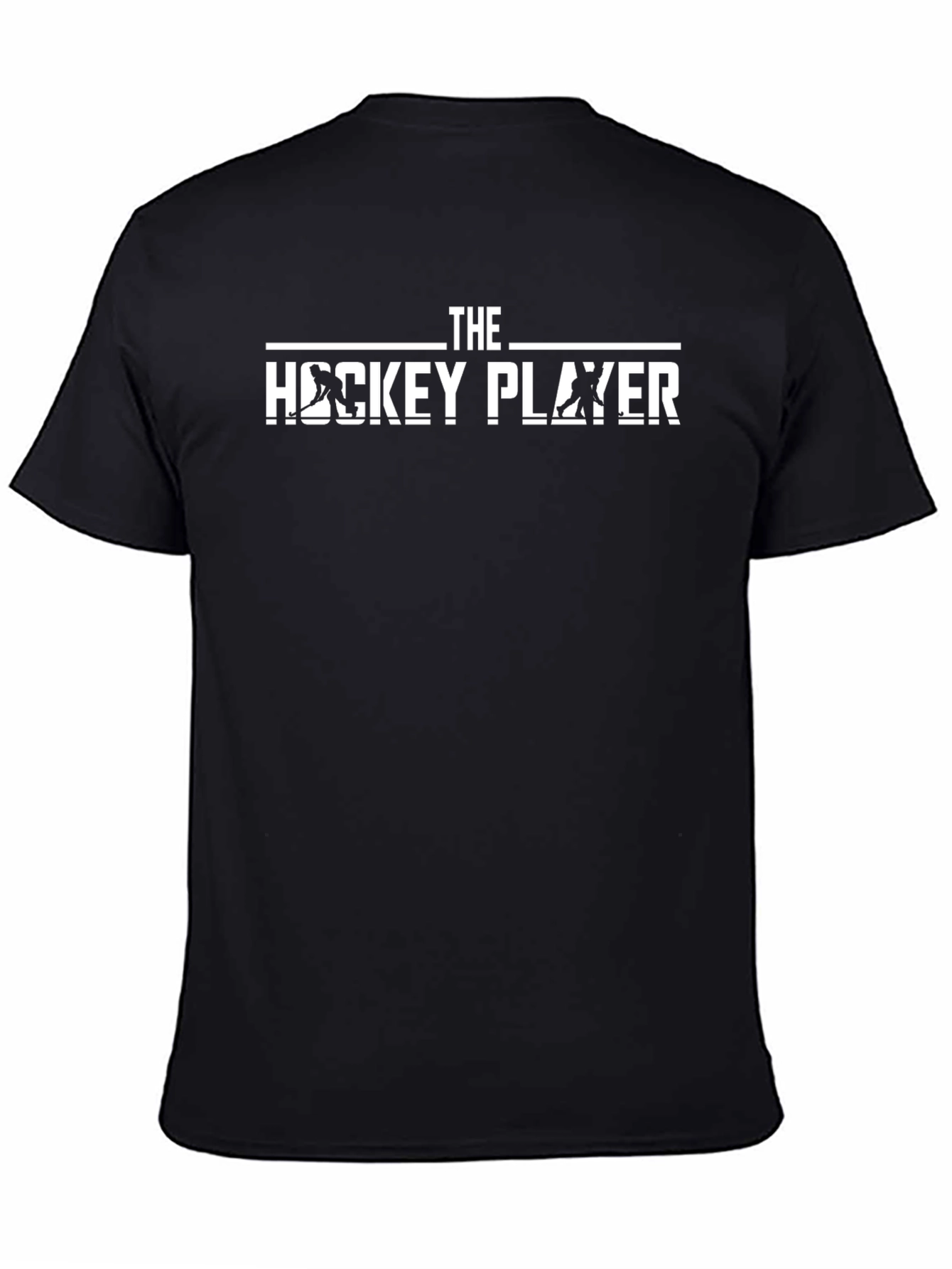 The Hockey Player Black Graphic Tee