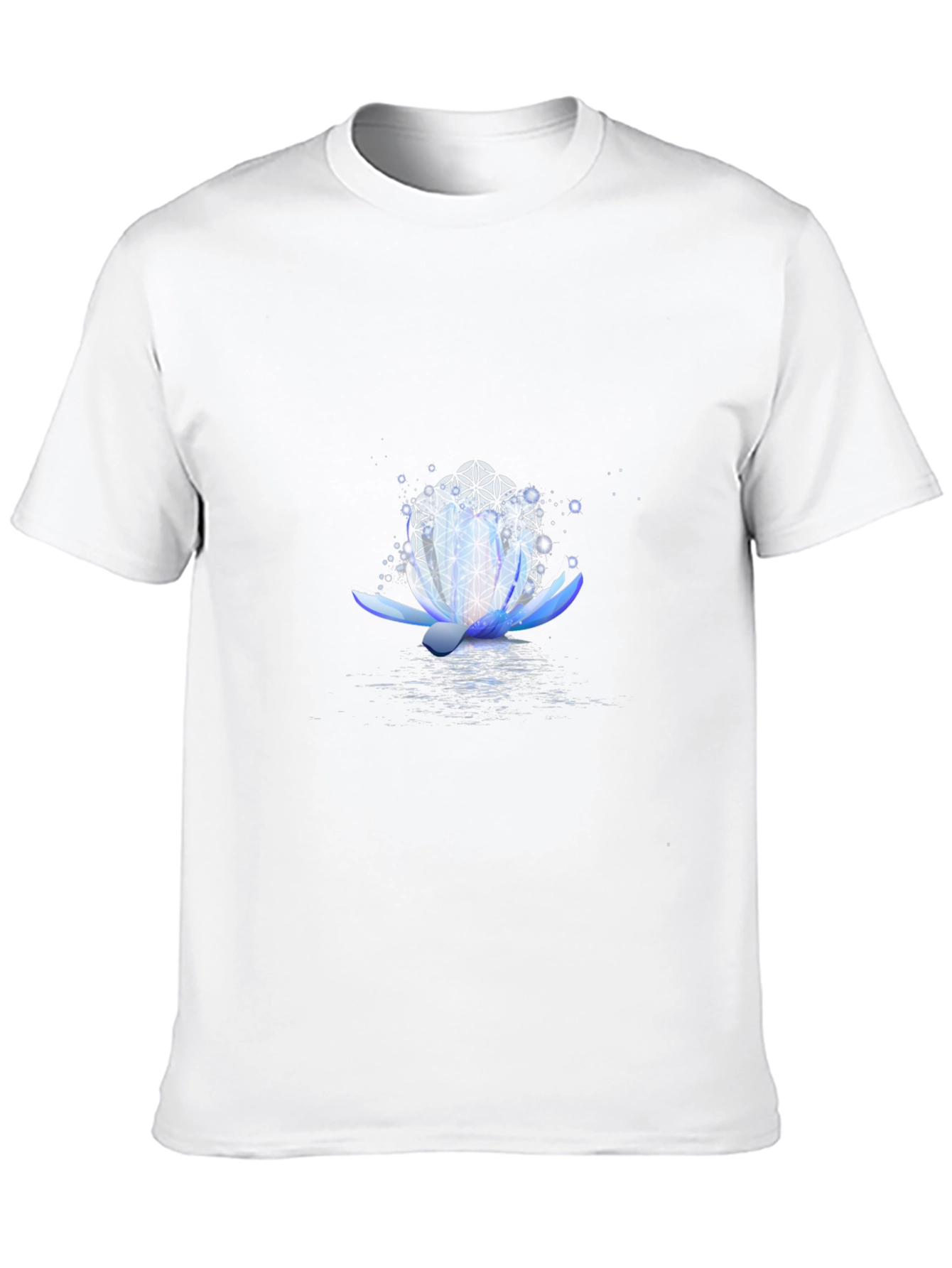 Lotus Flower Graphic Print Black T-Shirt