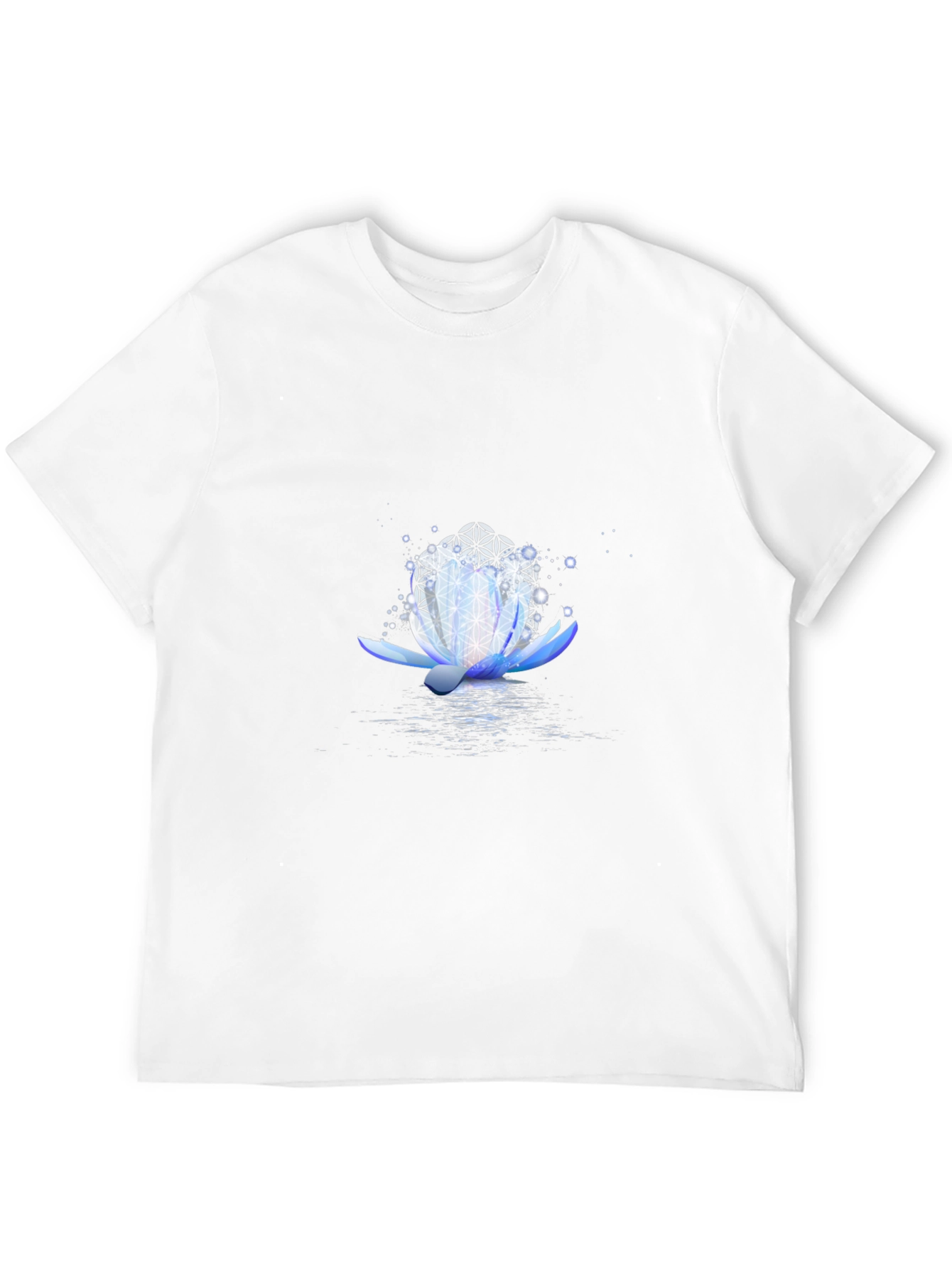 Lotus Flower Graphic Print Black T-Shirt