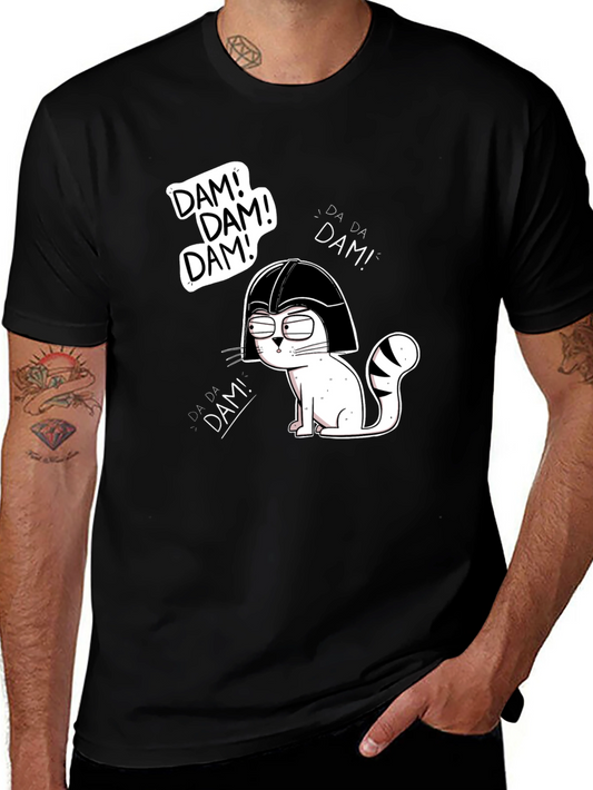 Funny Darth Vader Cat Graphic T-Shirt