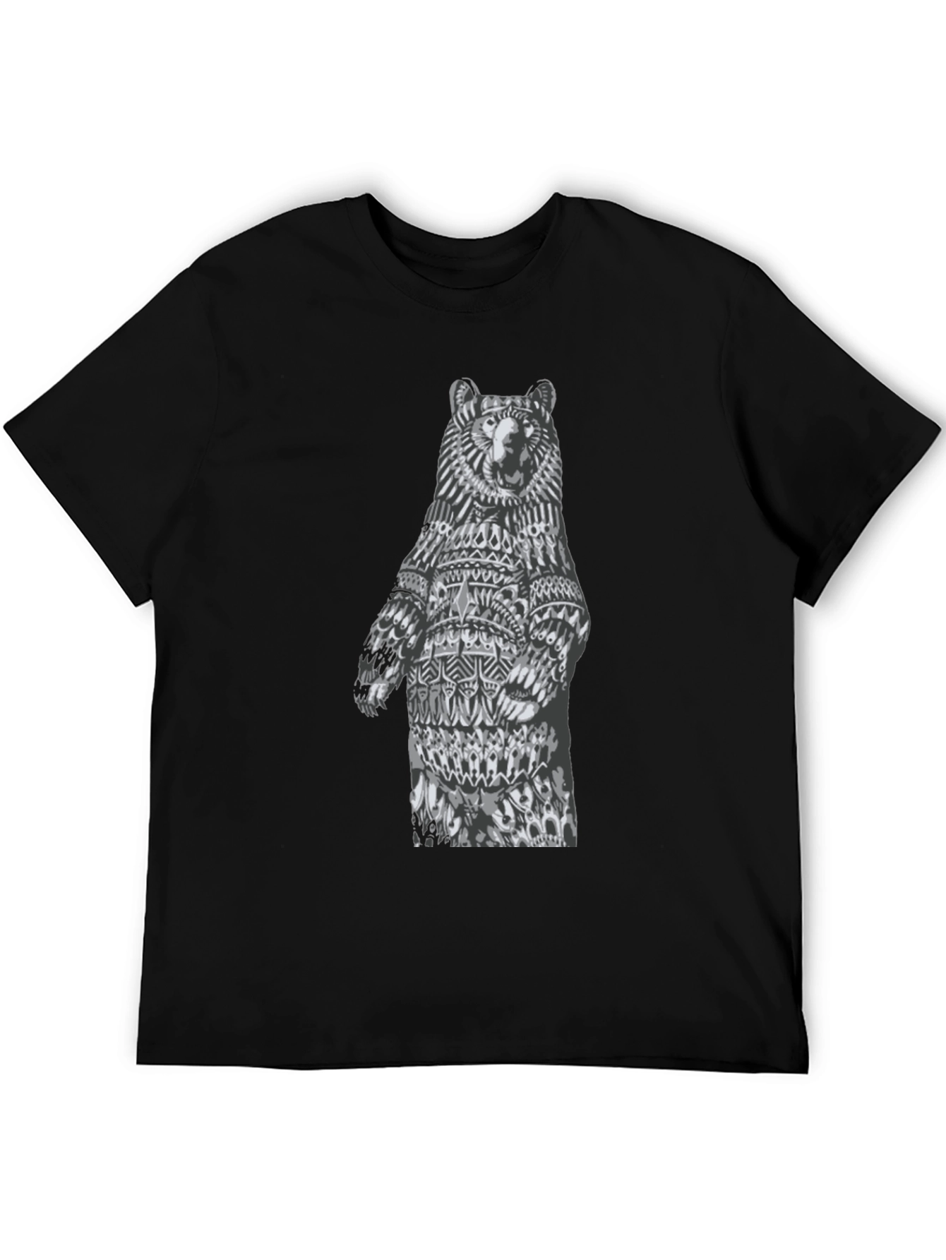 Bear Graphic Tee - Unique Black T-Shirt