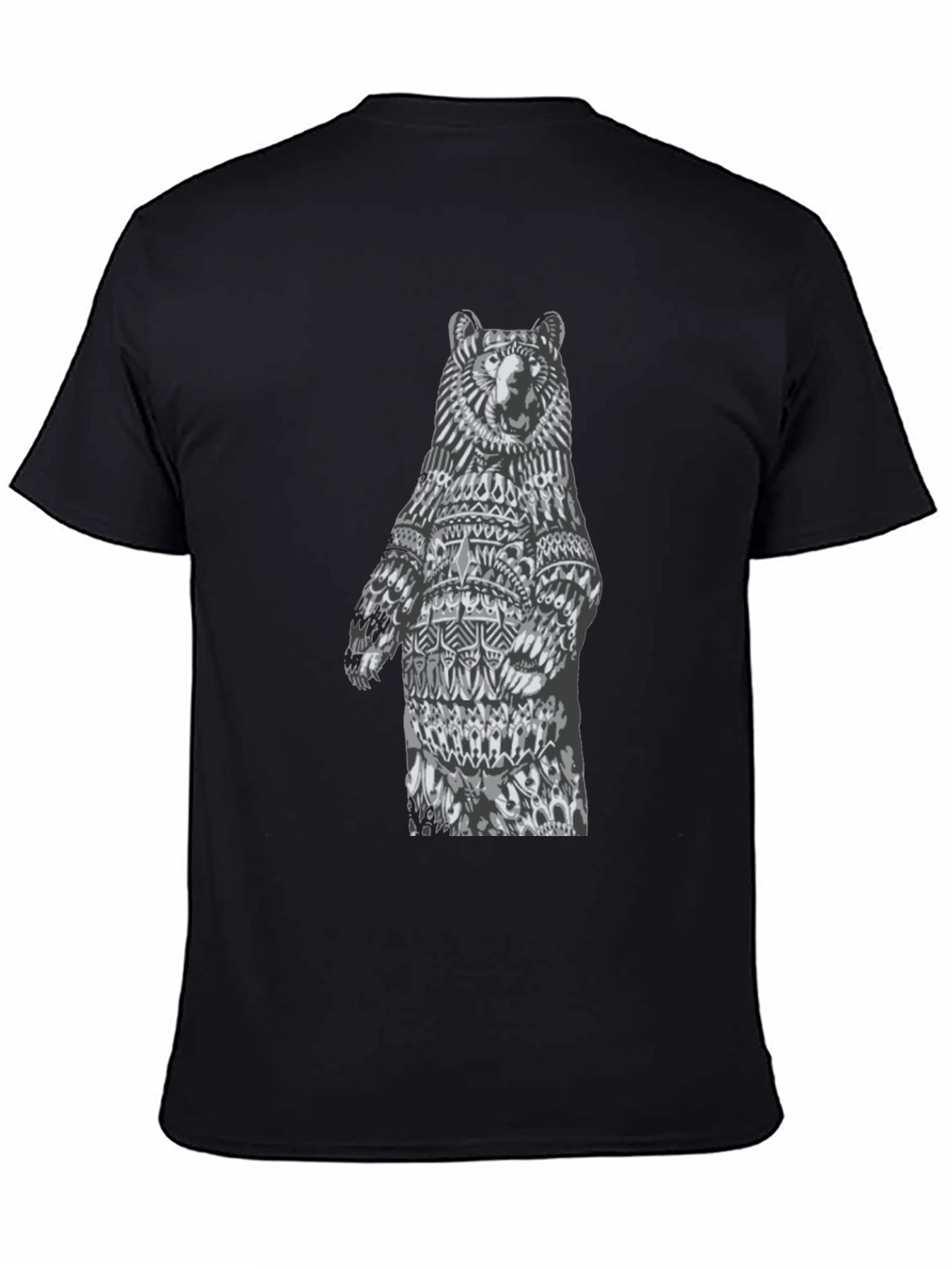 Bear Graphic Tee - Unique Black T-Shirt