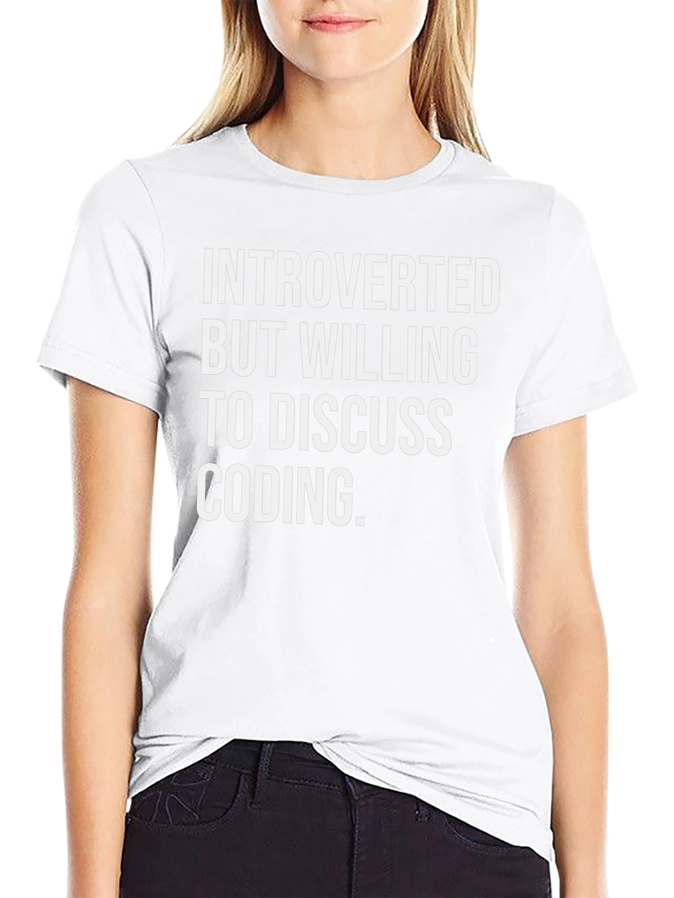 Introverted Coder Black Tee - Discuss Coding Humor