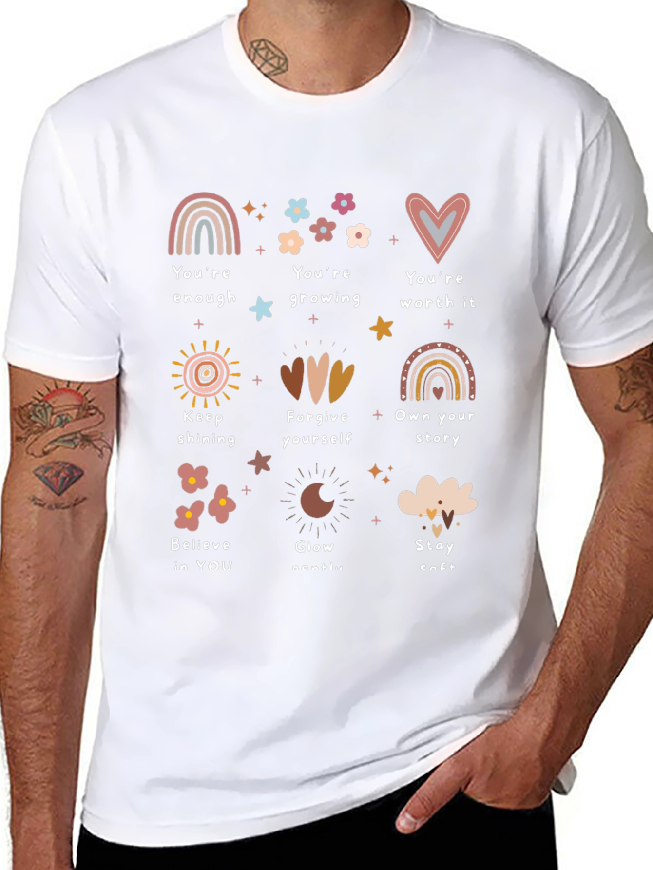Affirmation Graphic Tee - Positive Message Shirt