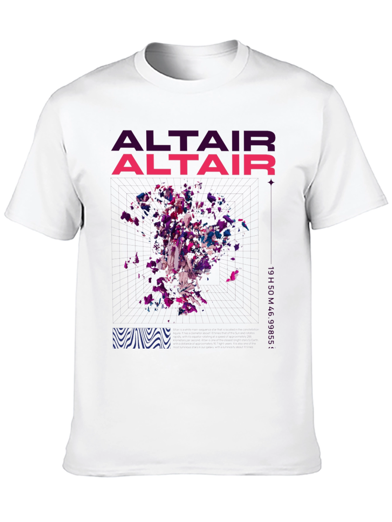 Abstract Altair Graphic Print Black T-Shirt