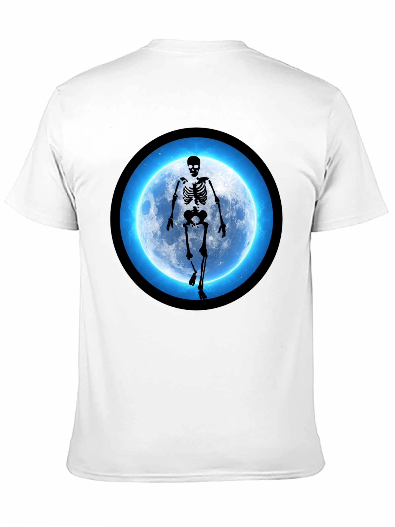 Skeleton Moon Graphic Black T-Shirt