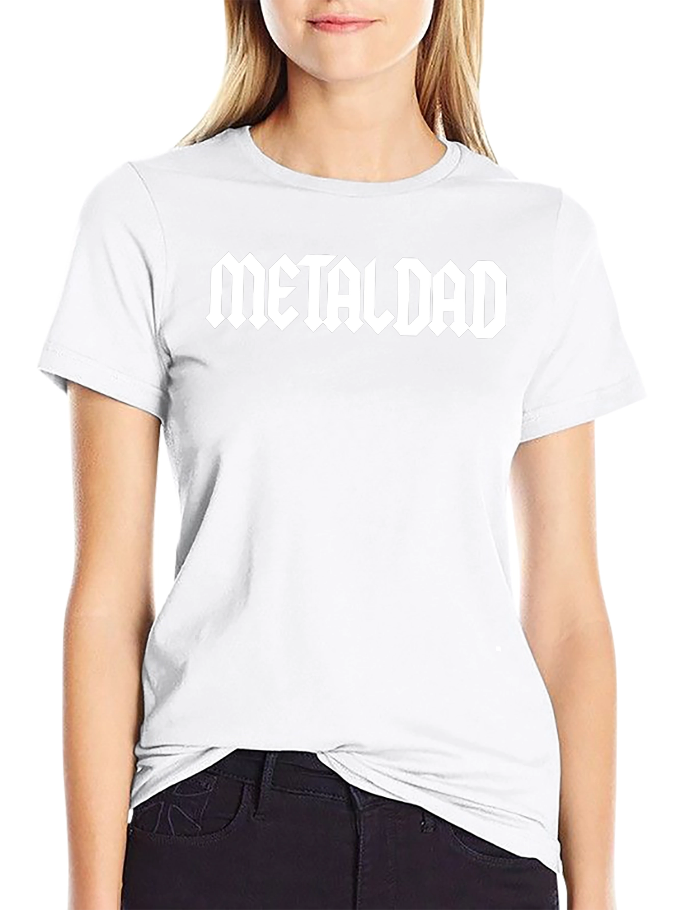 Metal Dad Graphic Tee - Black Cotton T-Shirt