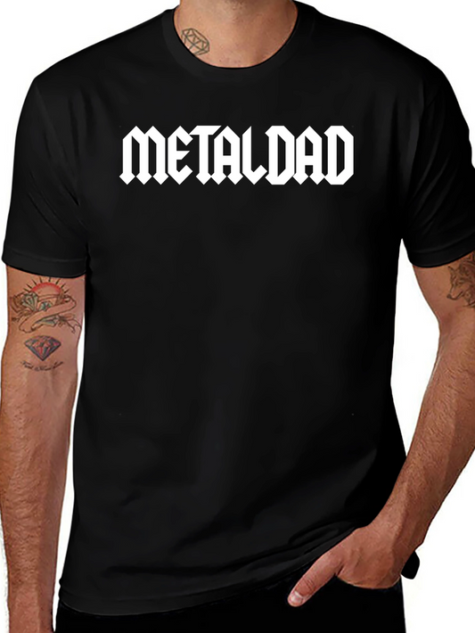 Metal Dad Graphic Tee - Black Cotton T-Shirt