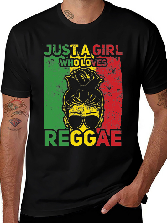 Reggae Girl Graphic Tee - Rastafarian Style