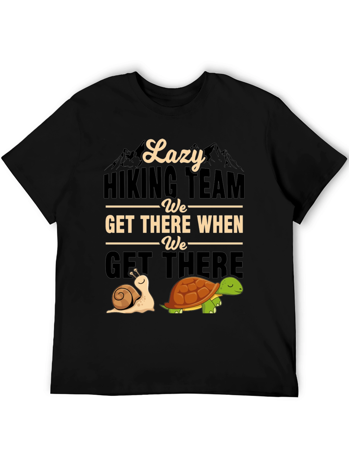 Lazy Hiking Team T-Shirt Funny Snail & Turtle Tee