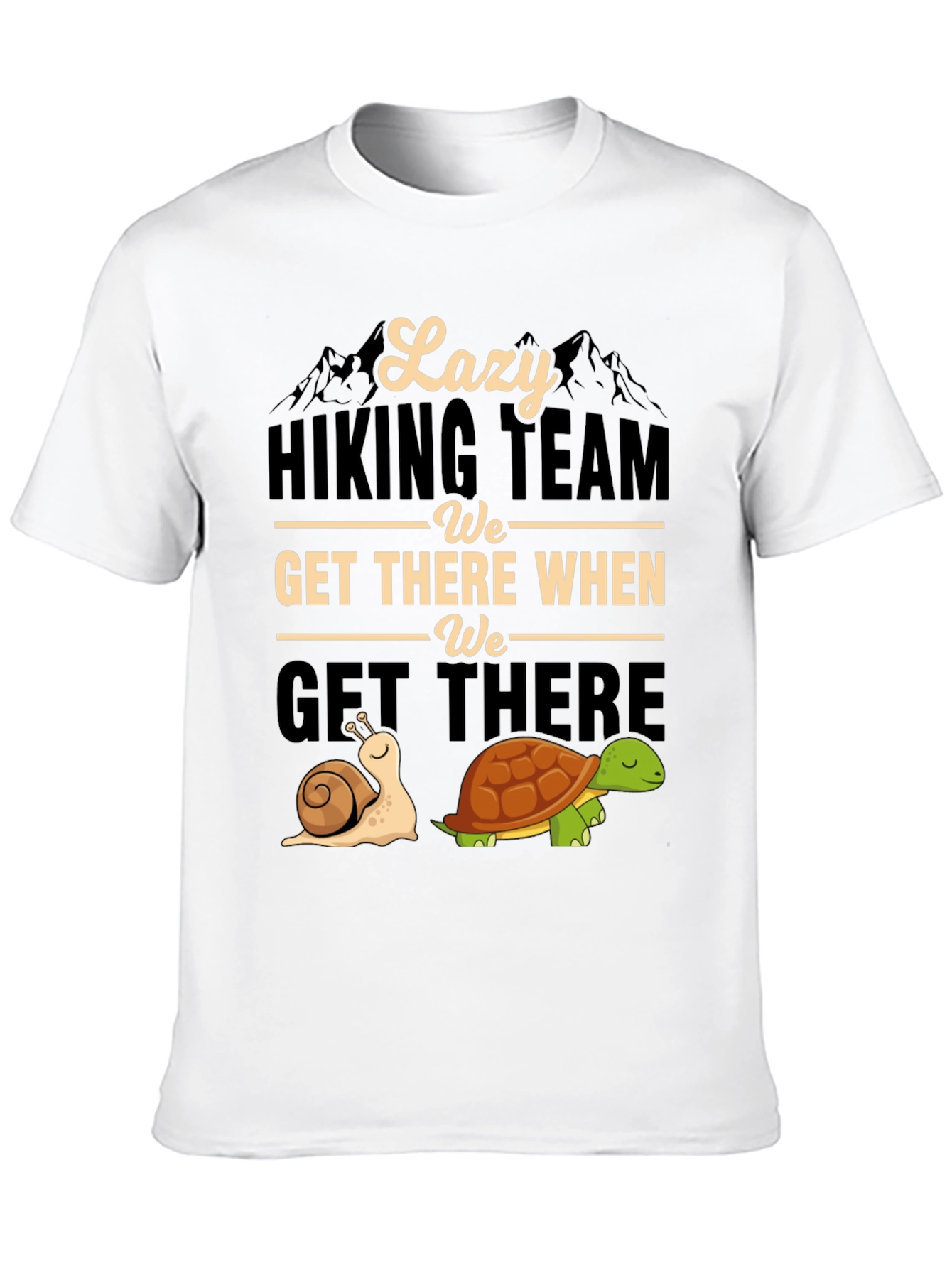 Lazy Hiking Team T-Shirt Funny Snail & Turtle Tee