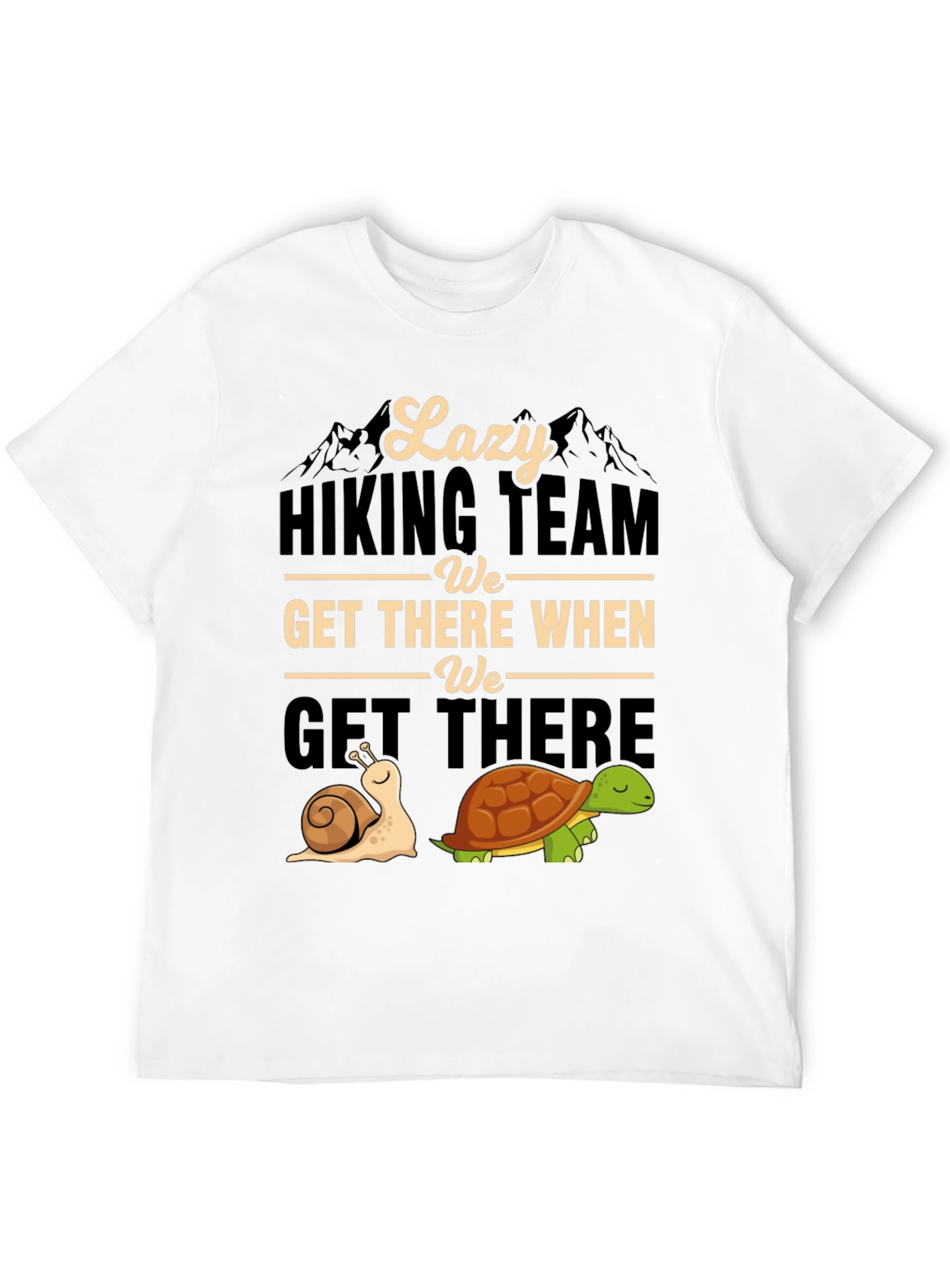 Lazy Hiking Team T-Shirt Funny Snail & Turtle Tee