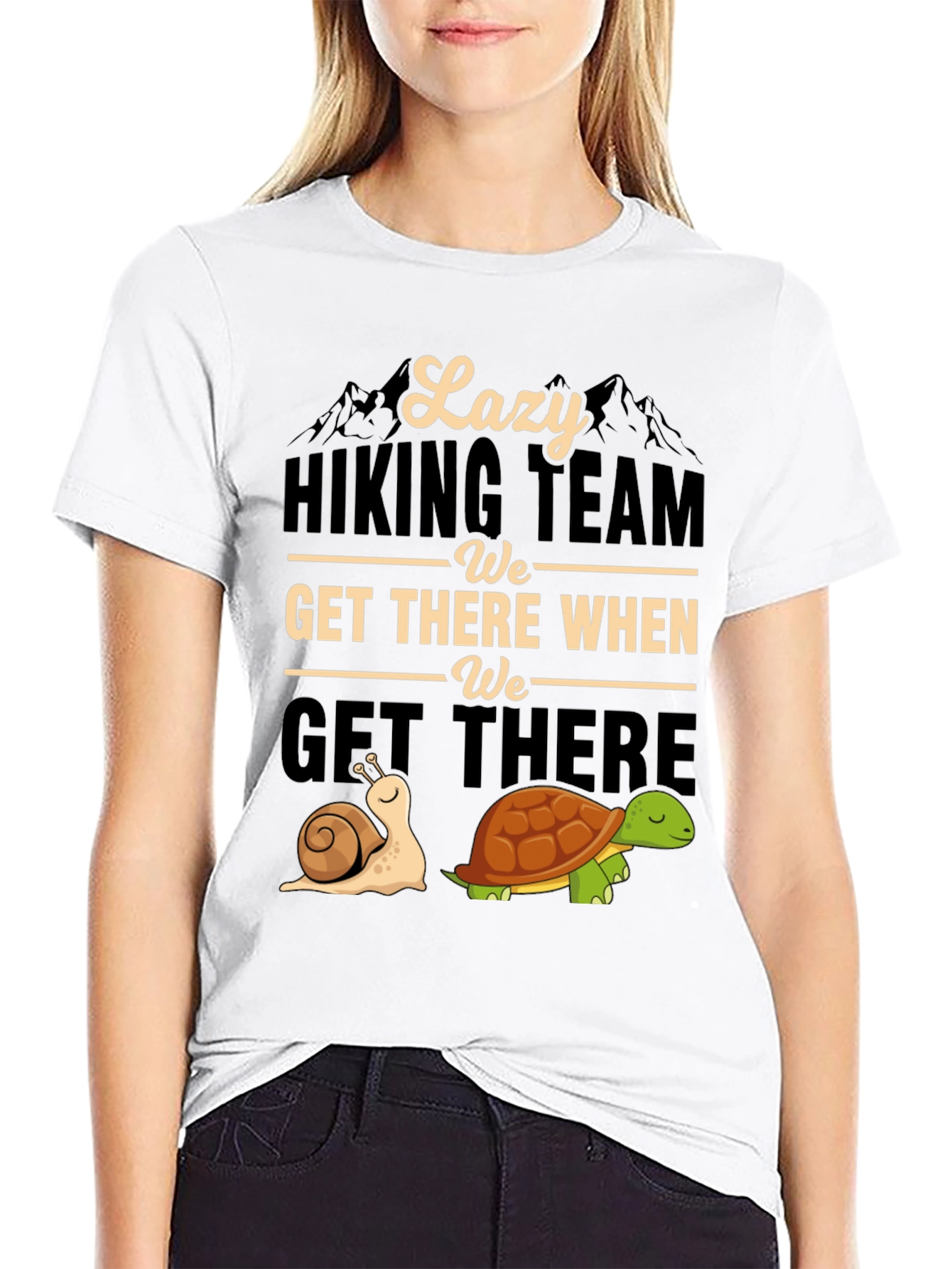 Lazy Hiking Team T-Shirt Funny Snail & Turtle Tee