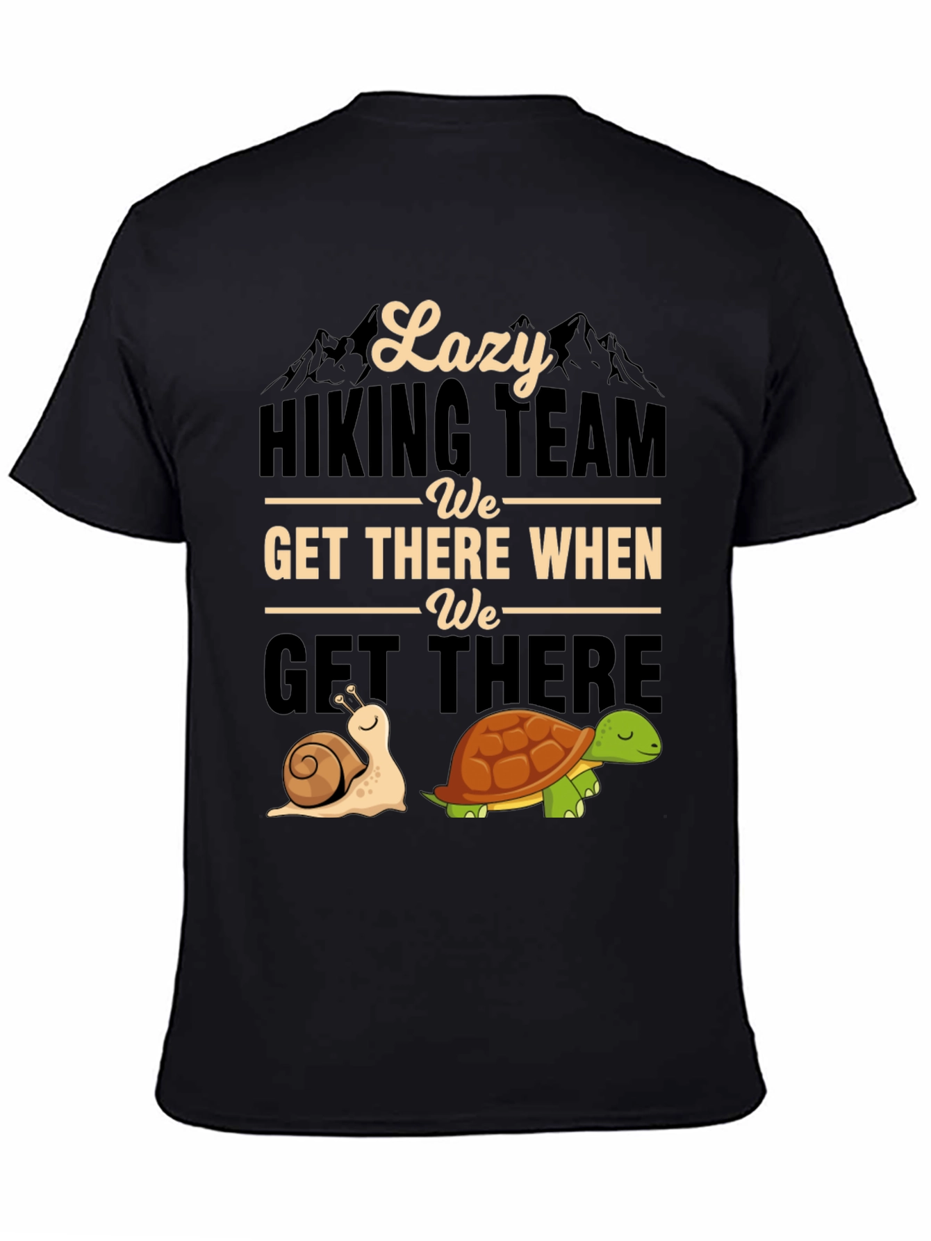 Lazy Hiking Team T-Shirt Funny Snail & Turtle Tee