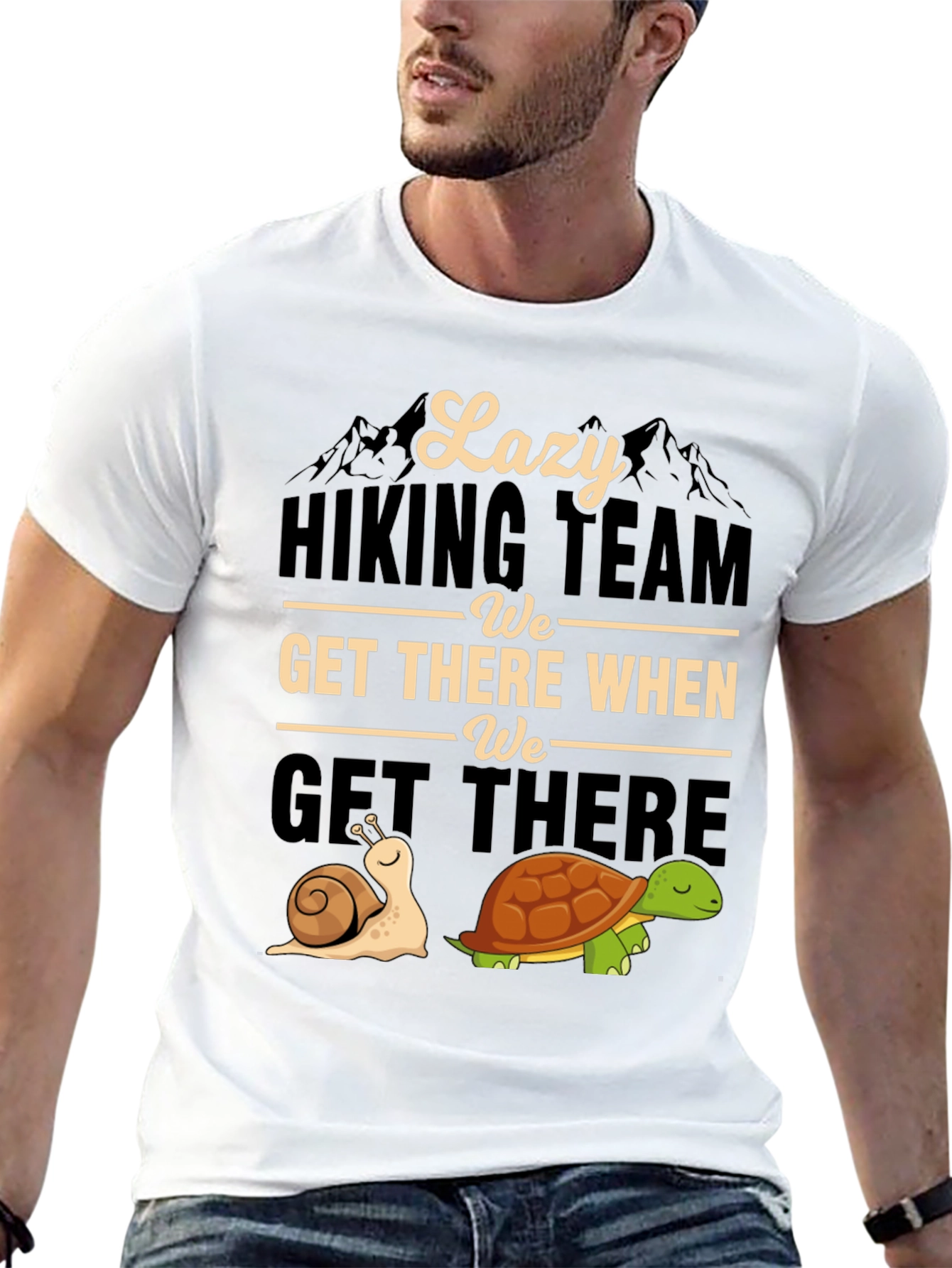 Lazy Hiking Team T-Shirt Funny Snail & Turtle Tee