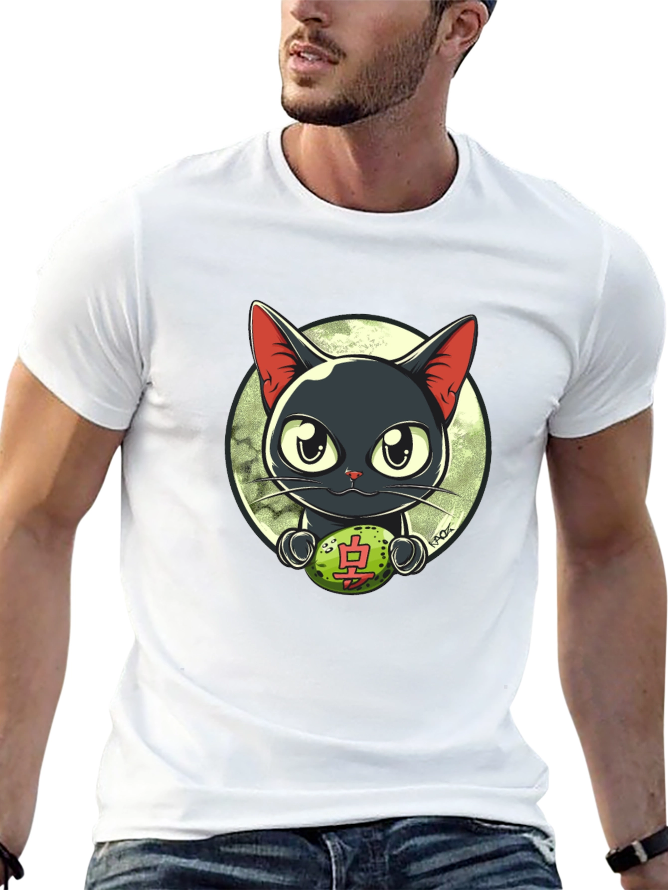 Cute Anime Cat T-Shirt