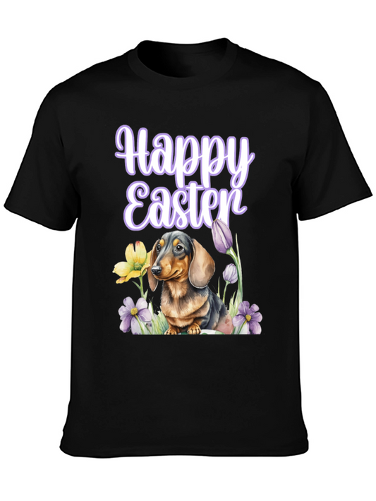 Happy Easter Dachshund T-Shirt Unisex Cute Dog Tee