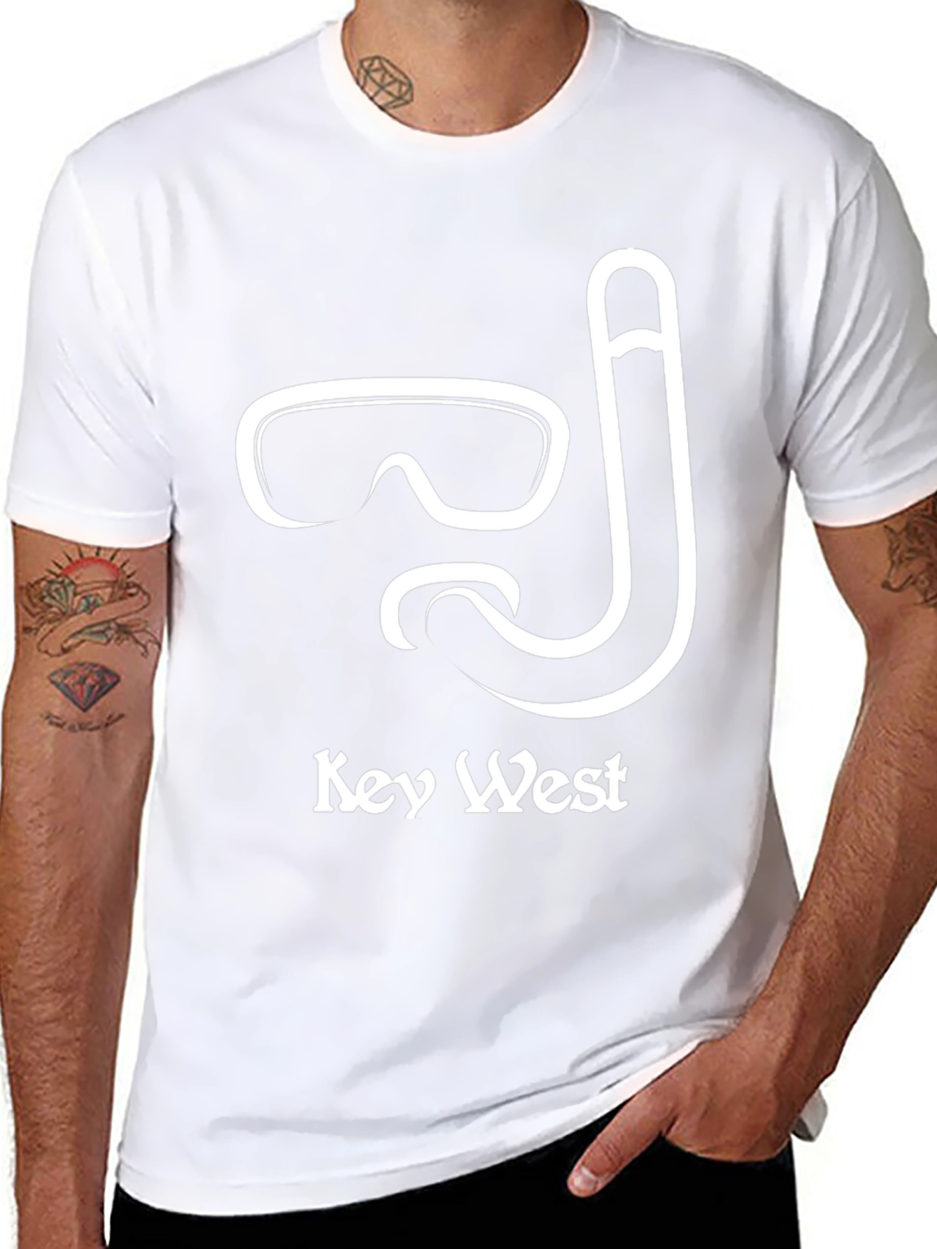 Key West Snorkel T-Shirt - Black Cotton Tee