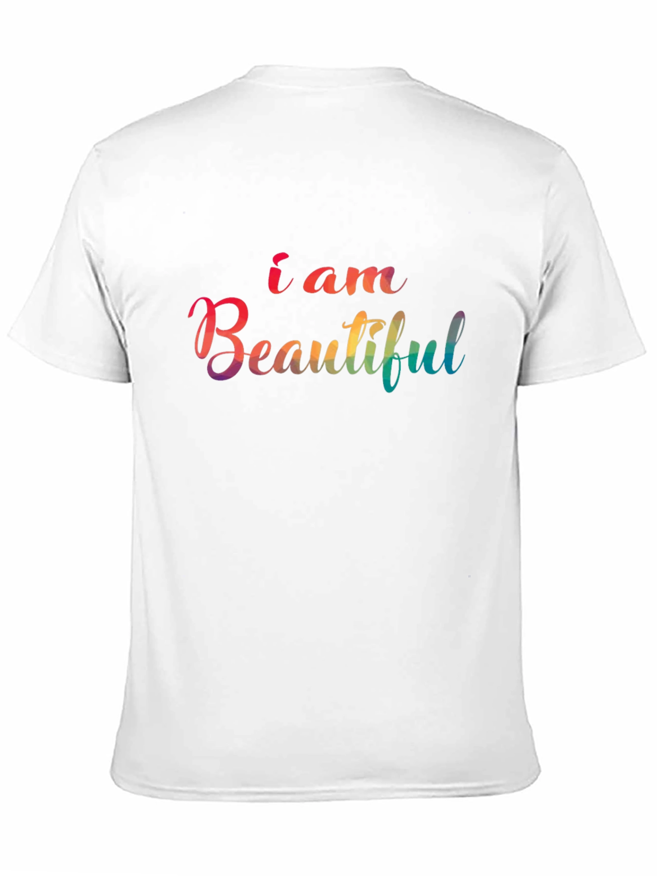 I am Beautiful Rainbow Graphic Tee - Black