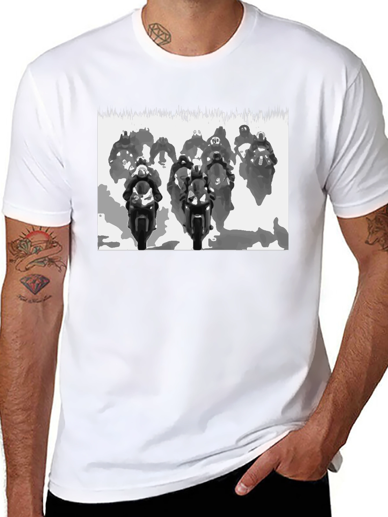 Motorcycle Race Black T-Shirt - Ride in Style