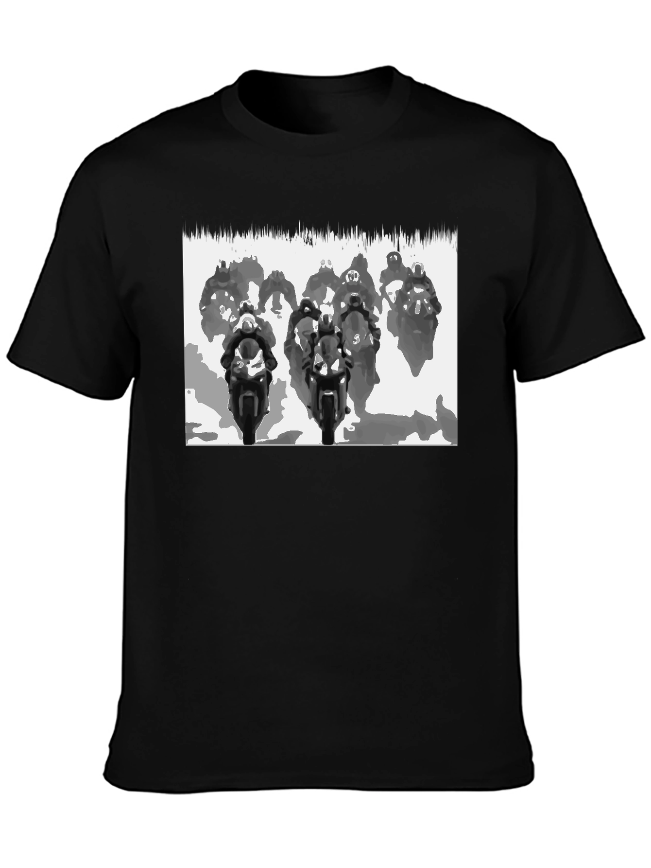 Motorcycle Race Black T-Shirt - Ride in Style
