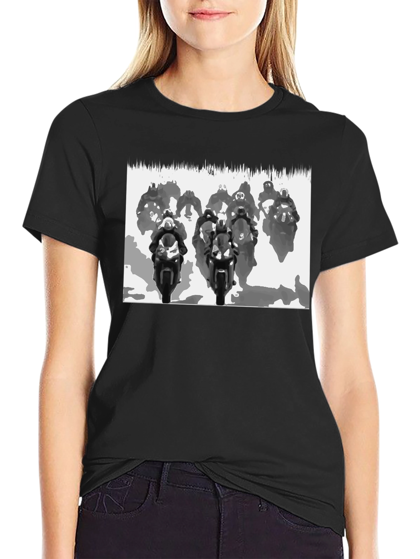 Motorcycle Race Black T-Shirt - Ride in Style