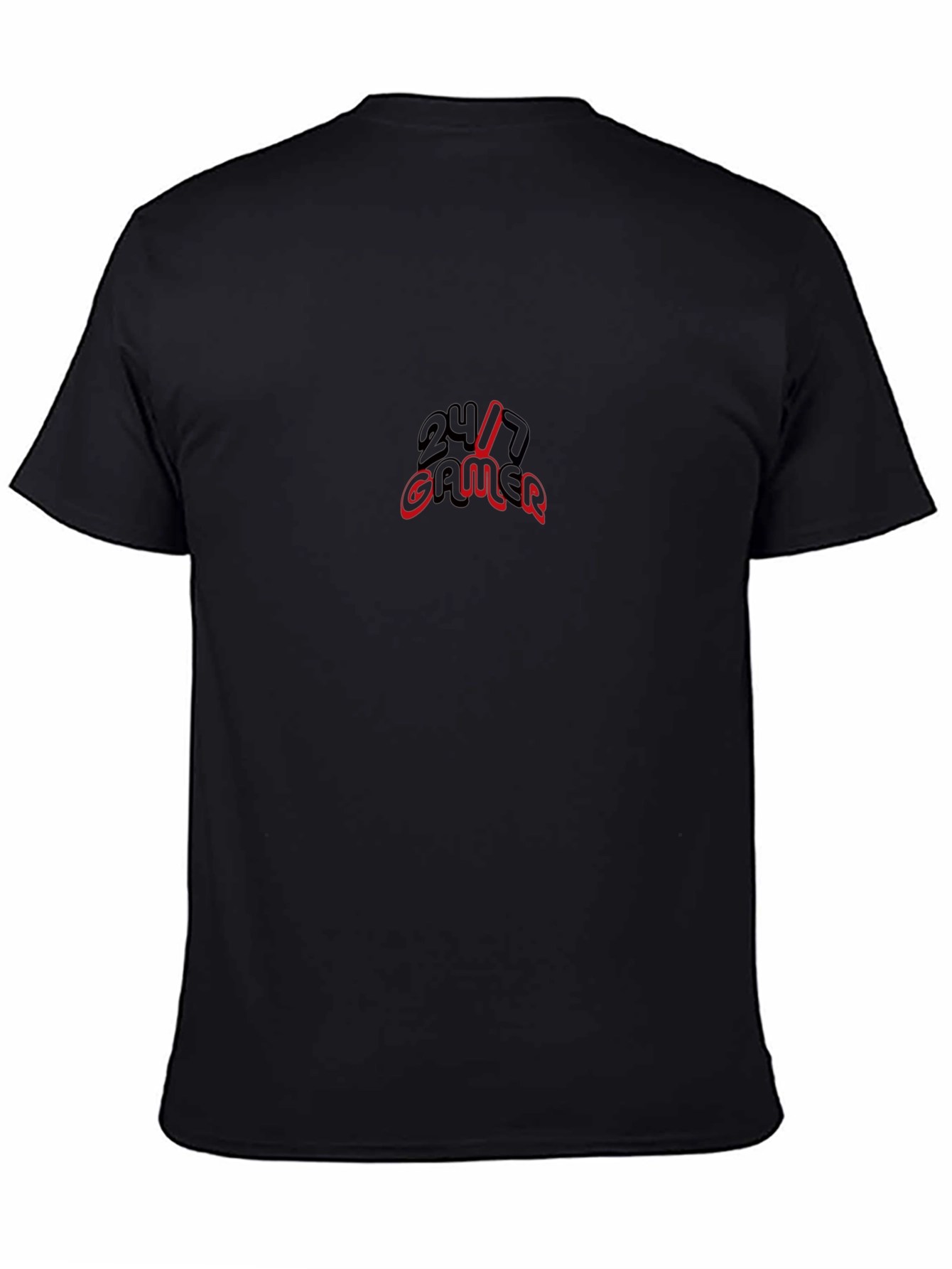 24/7 Gamer Black T-Shirt - Gaming Apparel