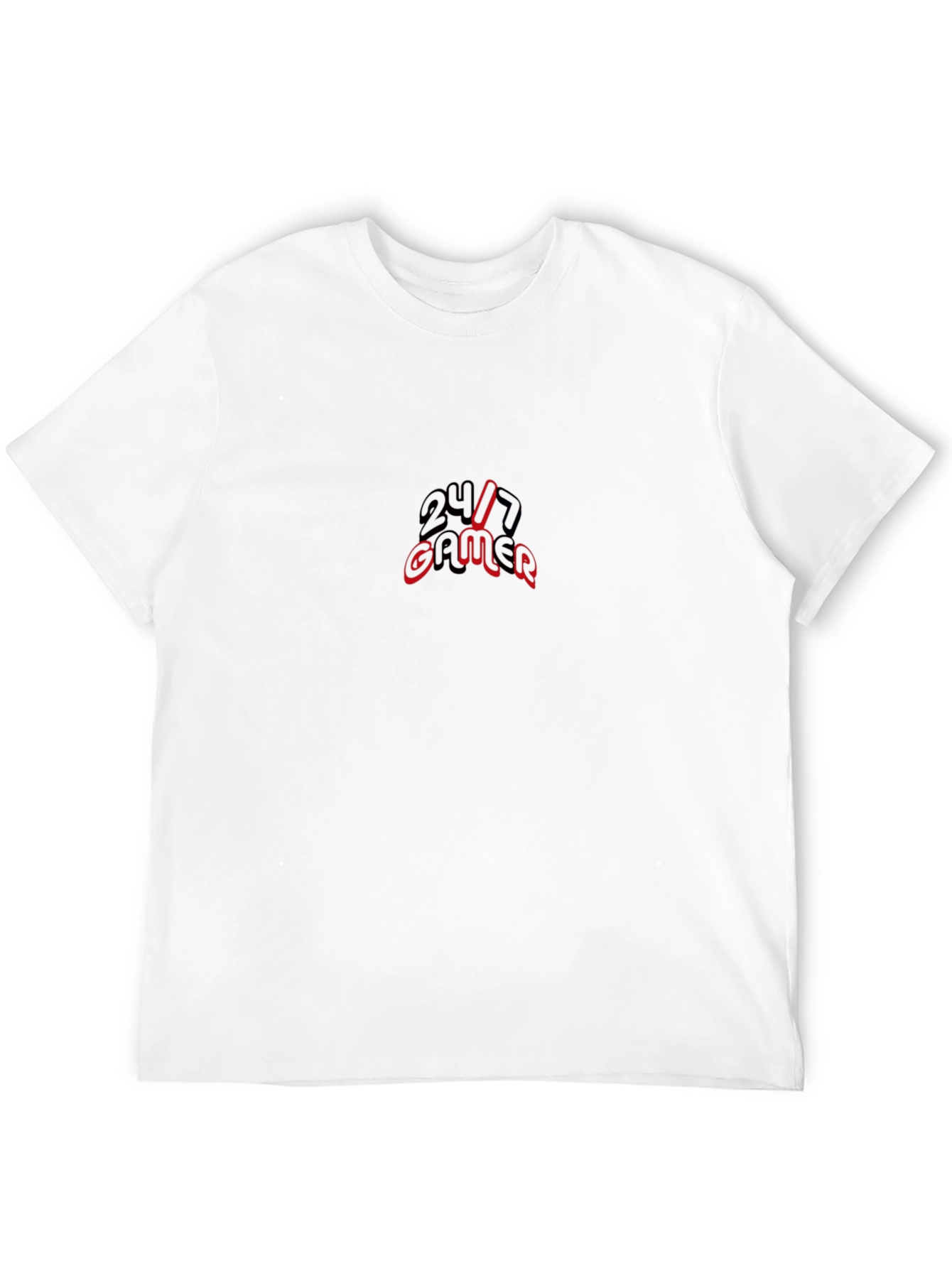 24/7 Gamer Black T-Shirt - Gaming Apparel