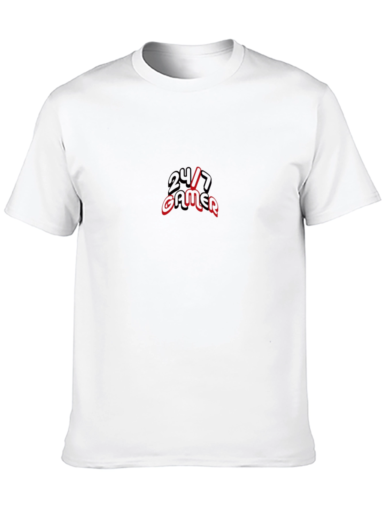 24/7 Gamer Black T-Shirt - Gaming Apparel