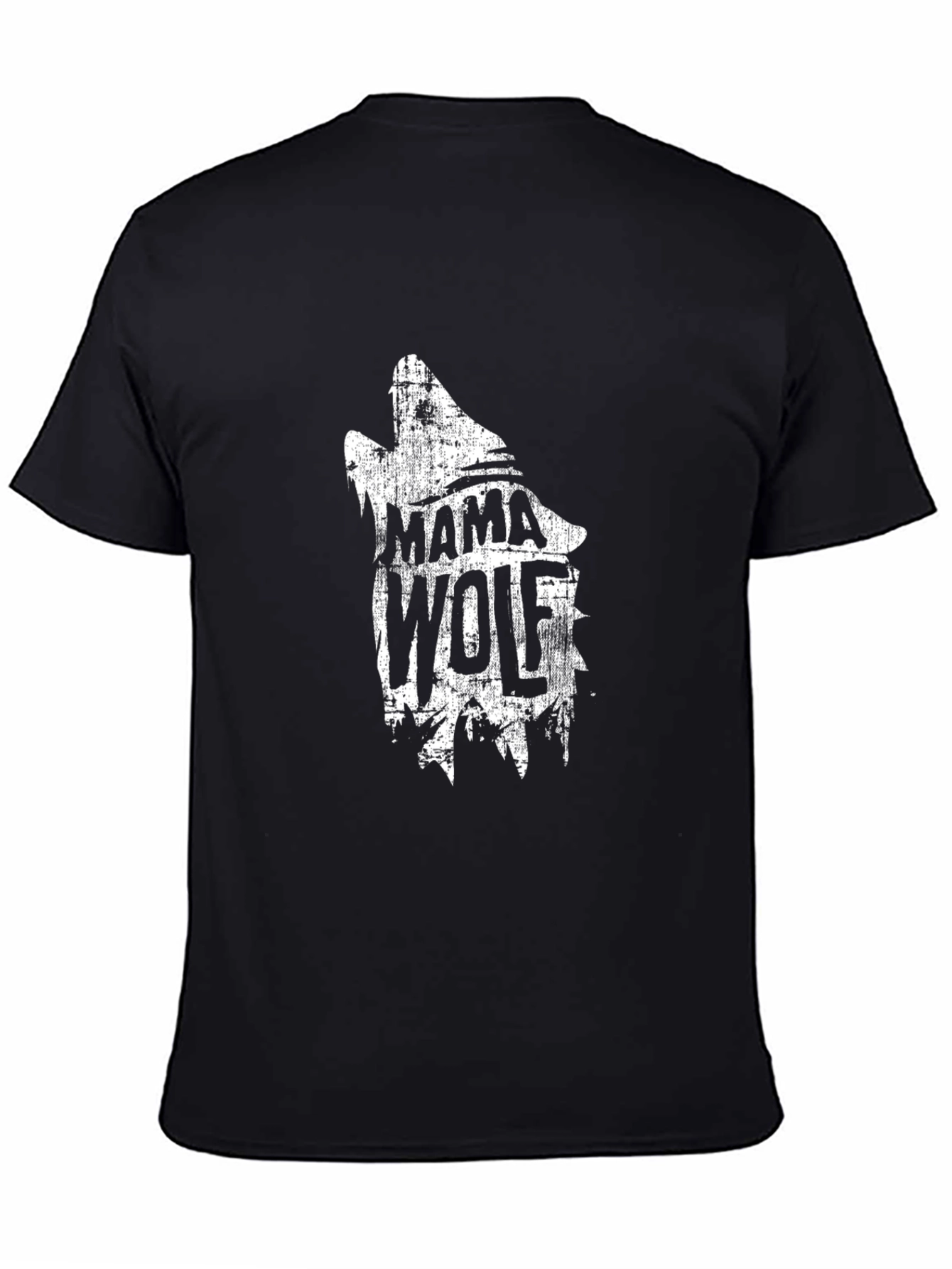 Mama Wolf Graphic Tee - Black