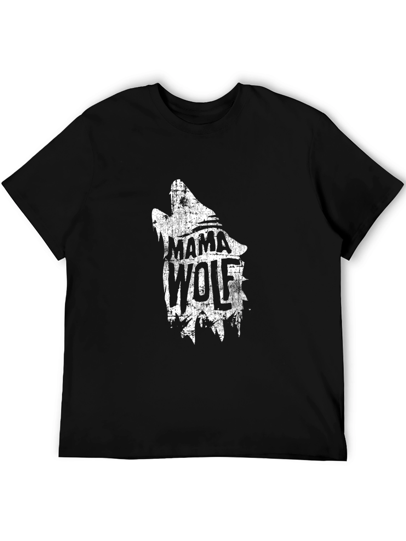 Mama Wolf Graphic Tee - Black