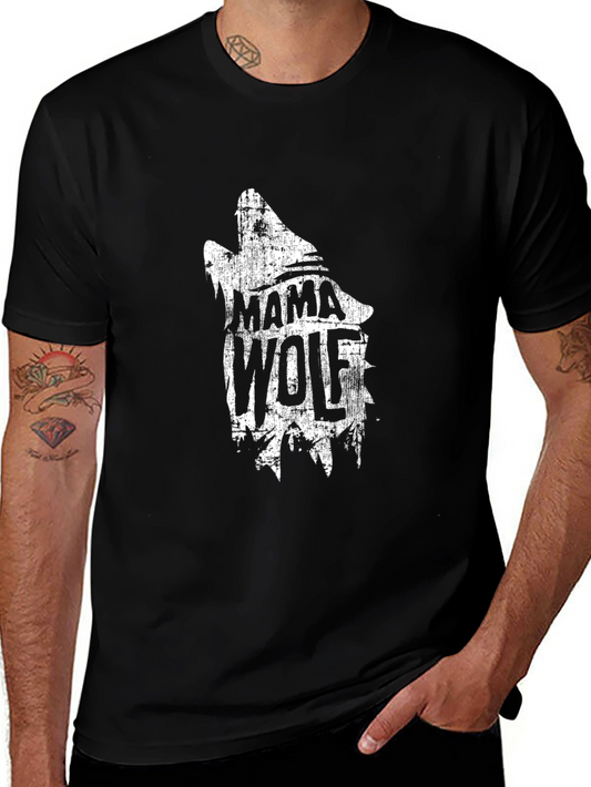 Mama Wolf Graphic Tee - Black