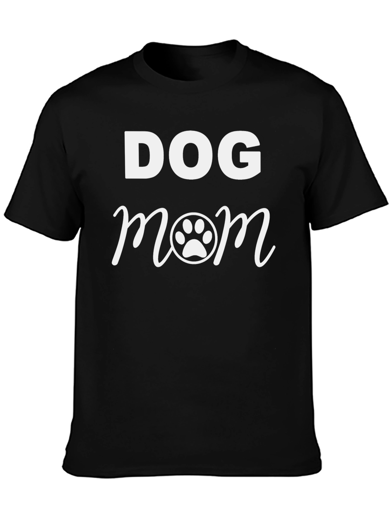 Dog Mom Graphic T-Shirt - Black
