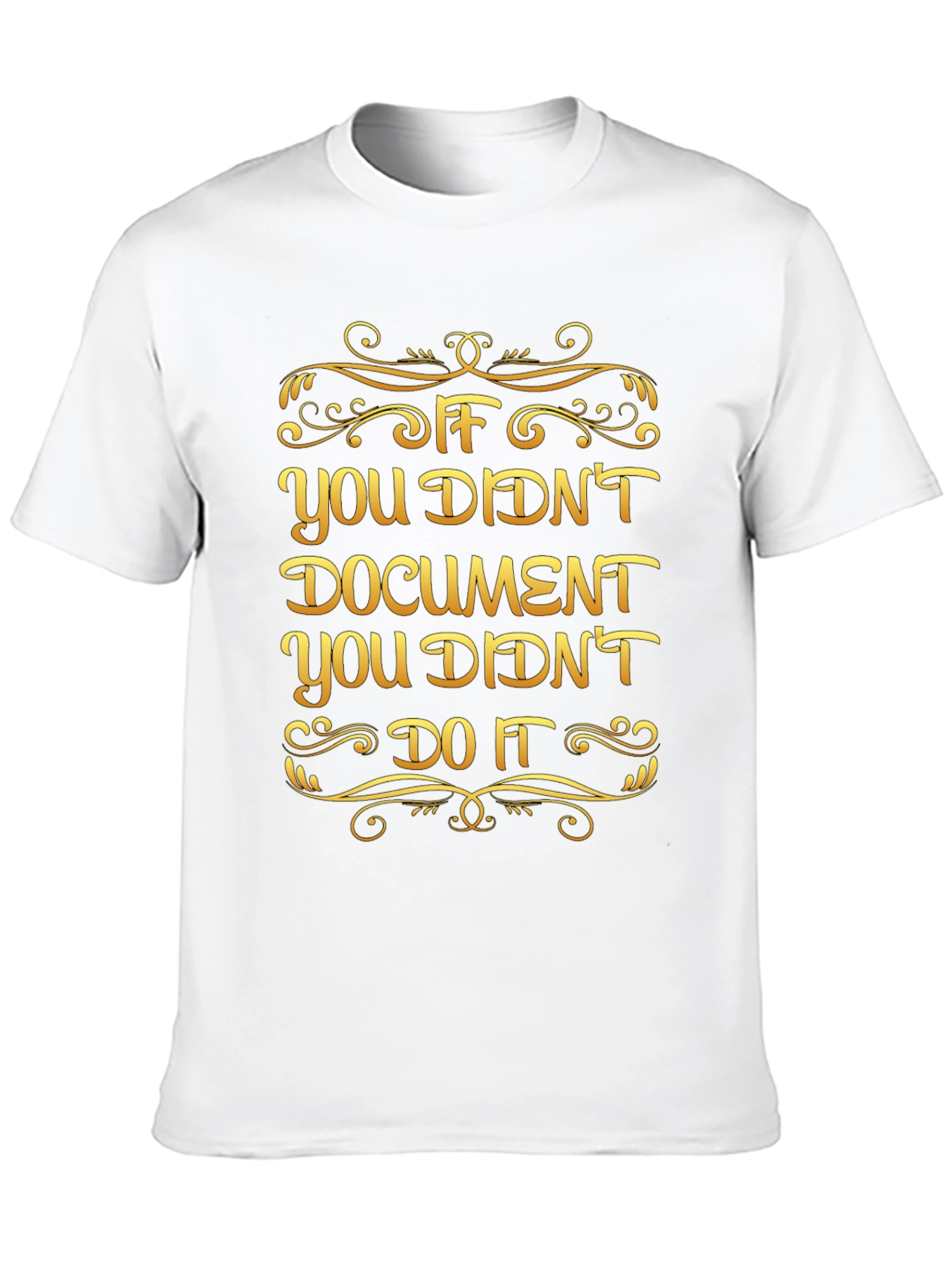 Funny Document Black T-Shirt