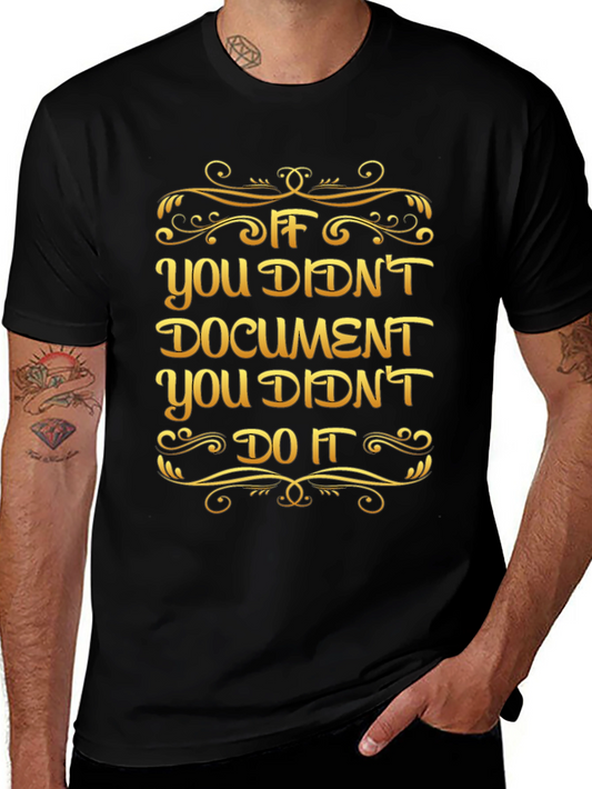 Funny Document Black T-Shirt