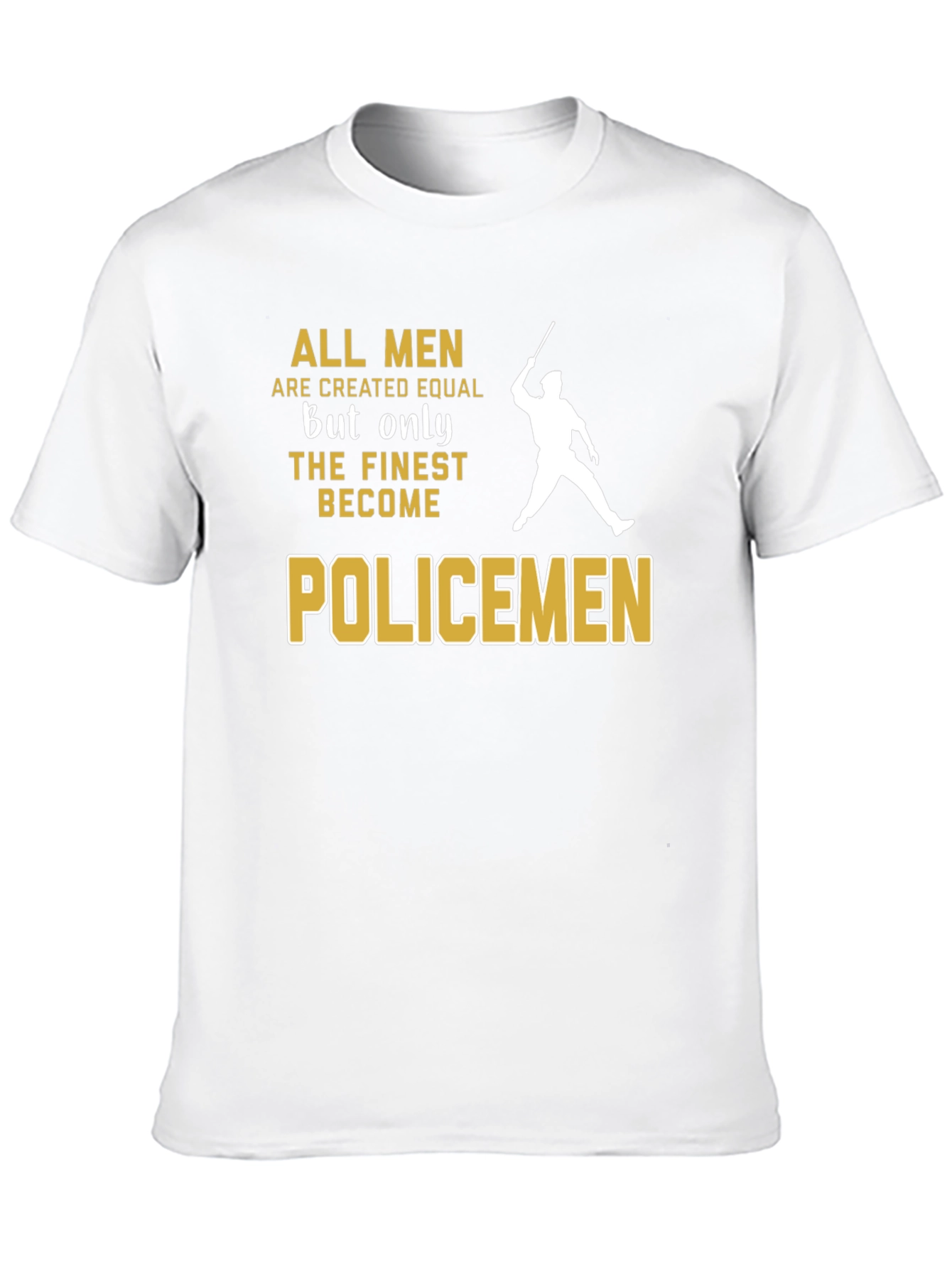 Finest Policemen Graphic T-Shirt - Black Cotton