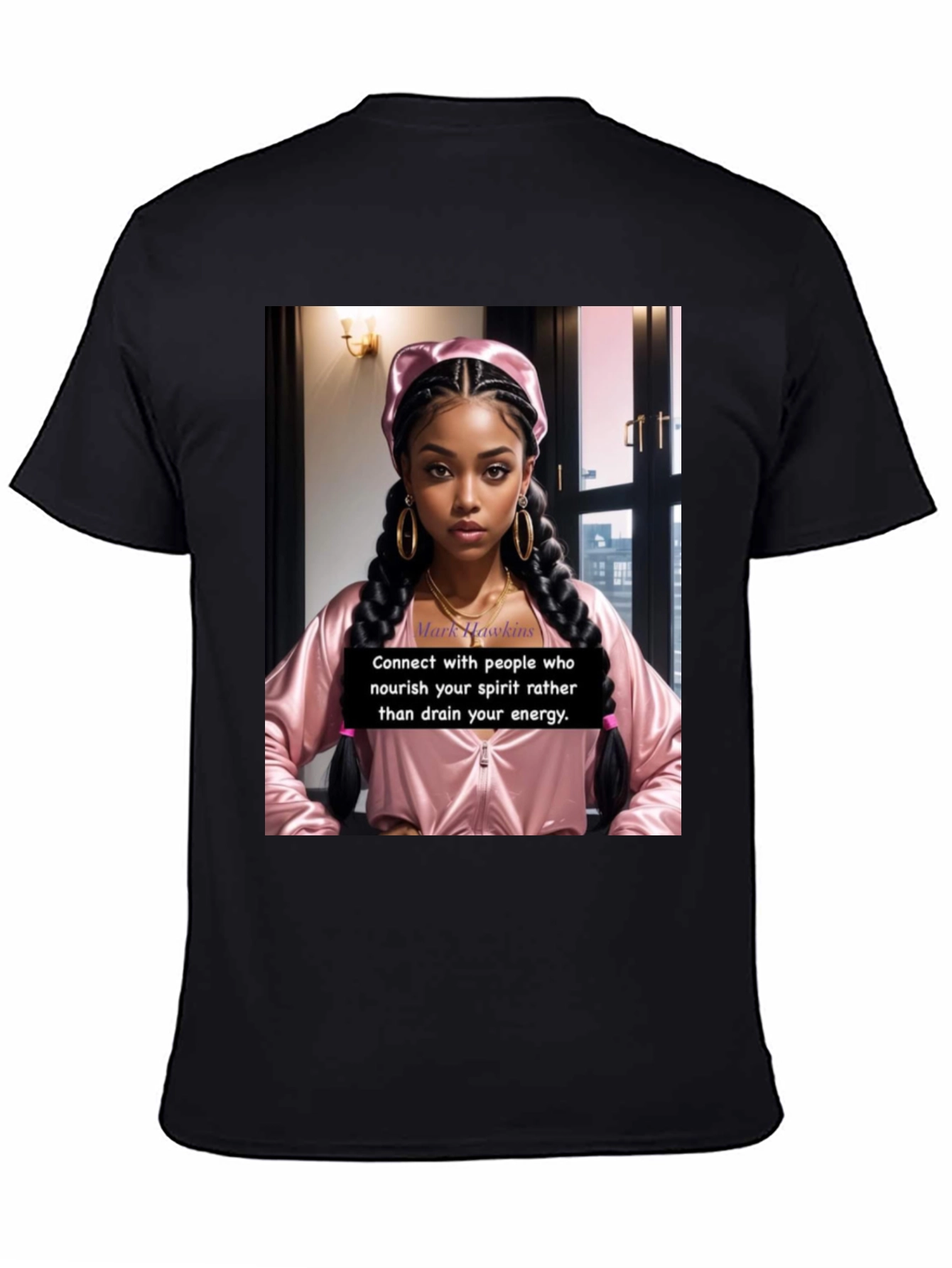 Stylish Black T-Shirt with Empowering Graphic Print