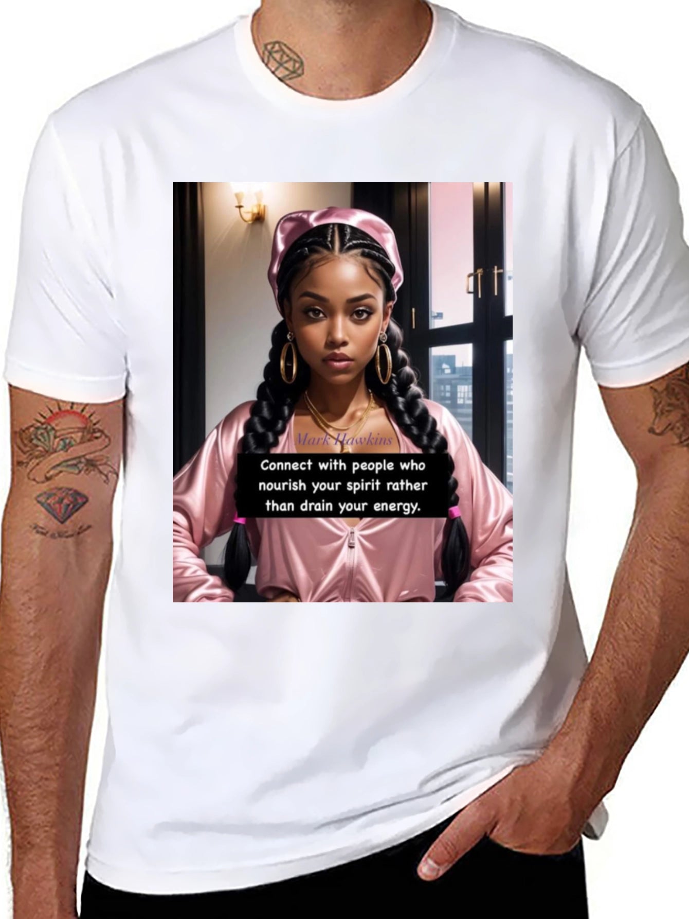 Stylish Black T-Shirt with Empowering Graphic Print