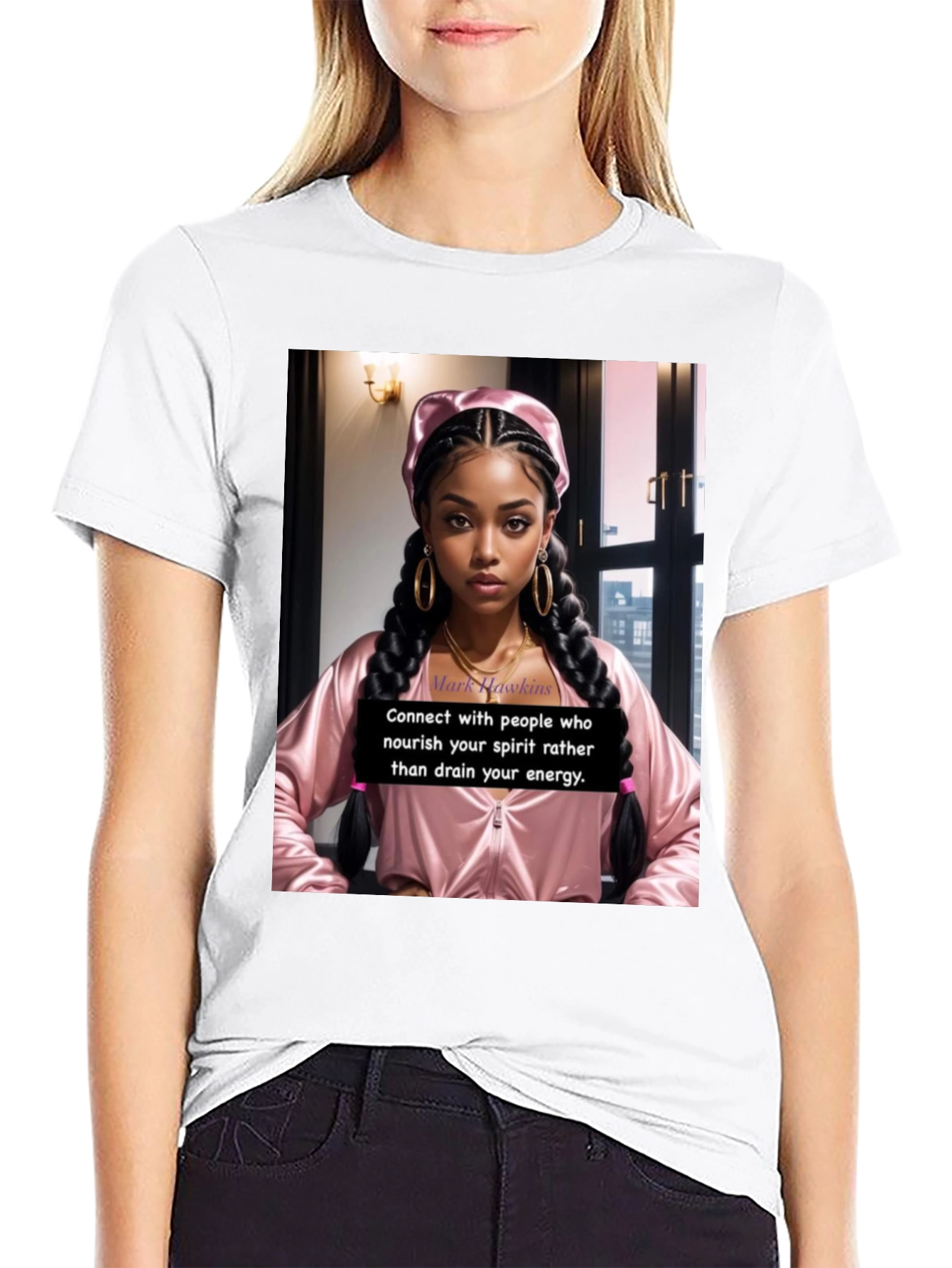 Stylish Black T-Shirt with Empowering Graphic Print