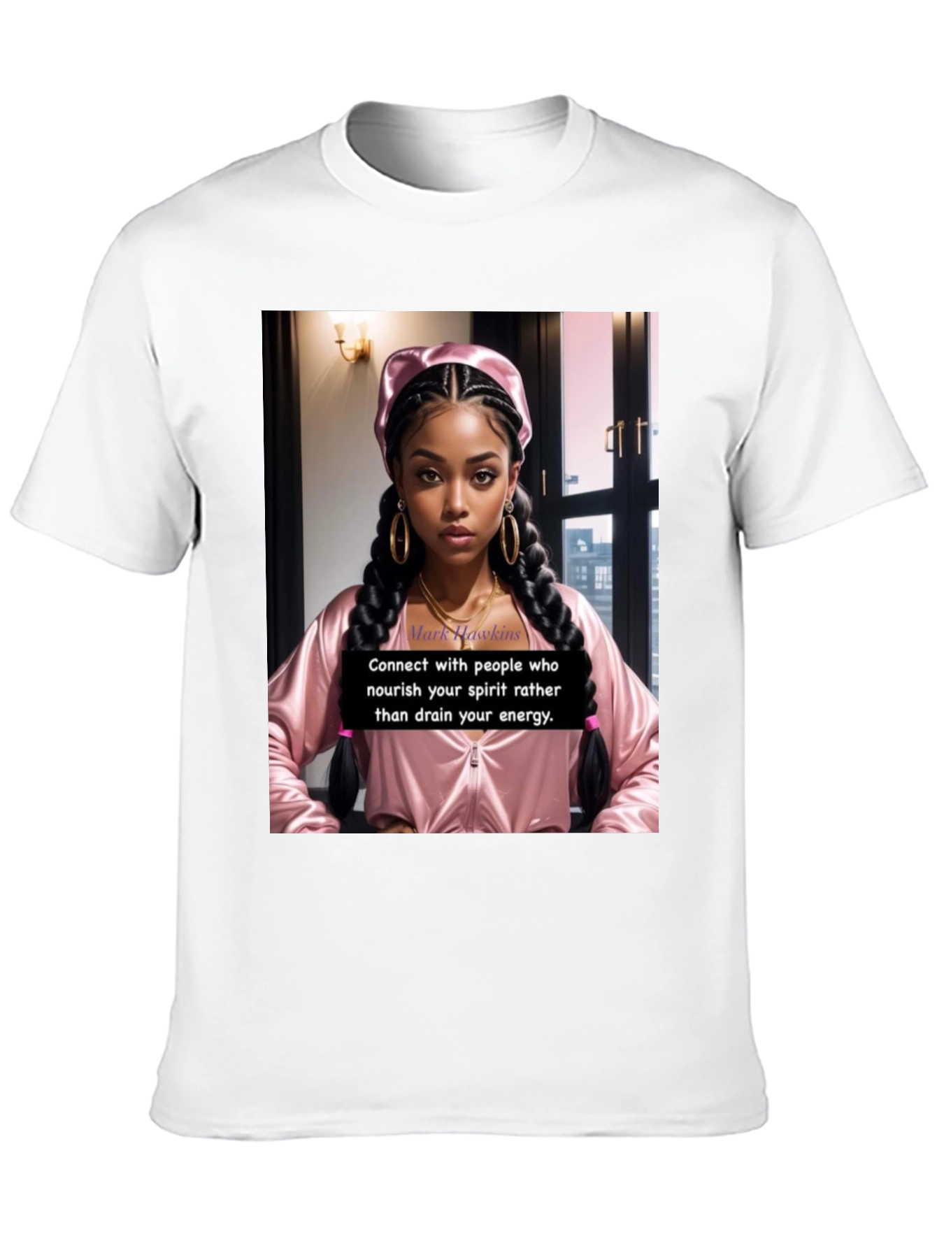 Stylish Black T-Shirt with Empowering Graphic Print
